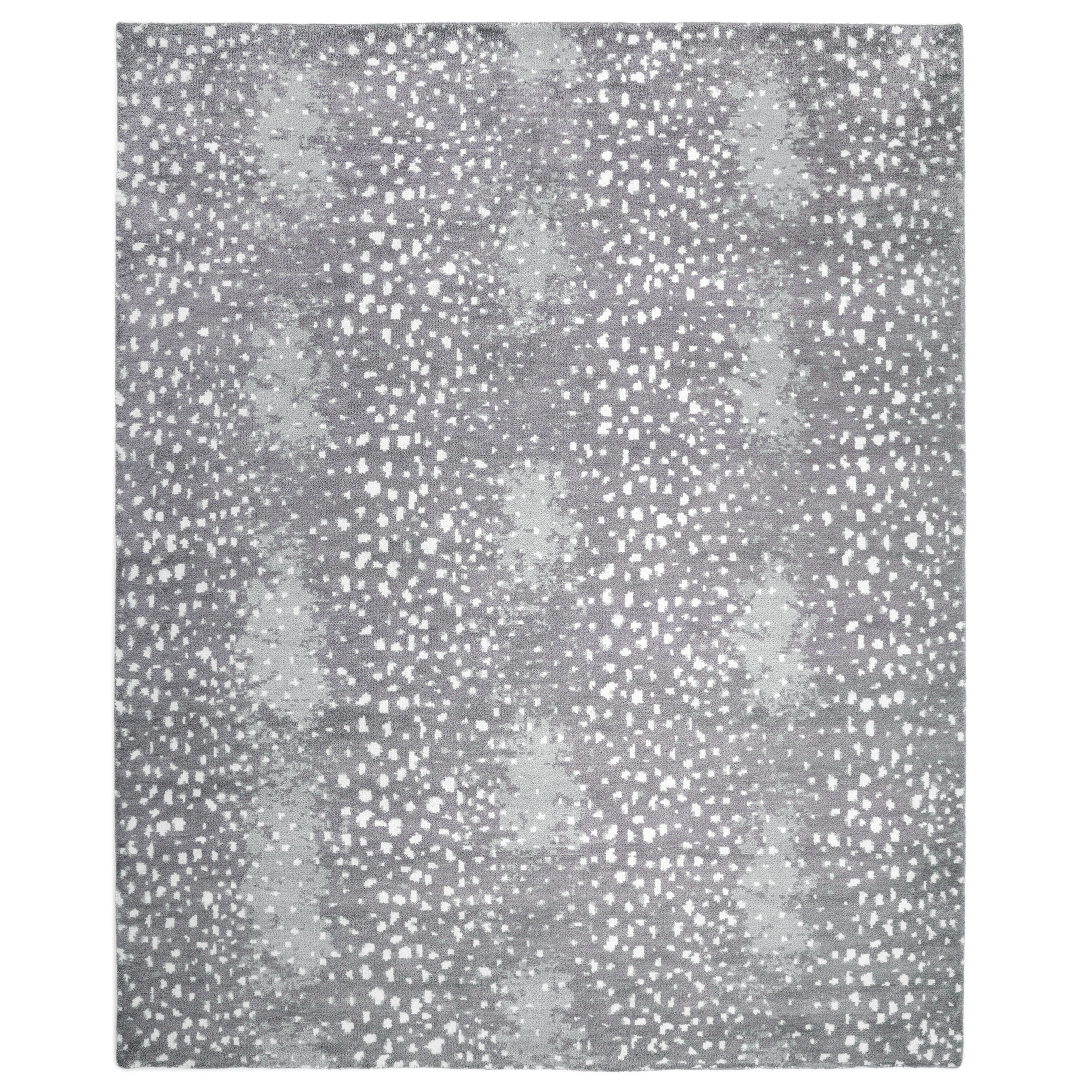 Louis Handmade Contemporary Animal Gray Area Rug