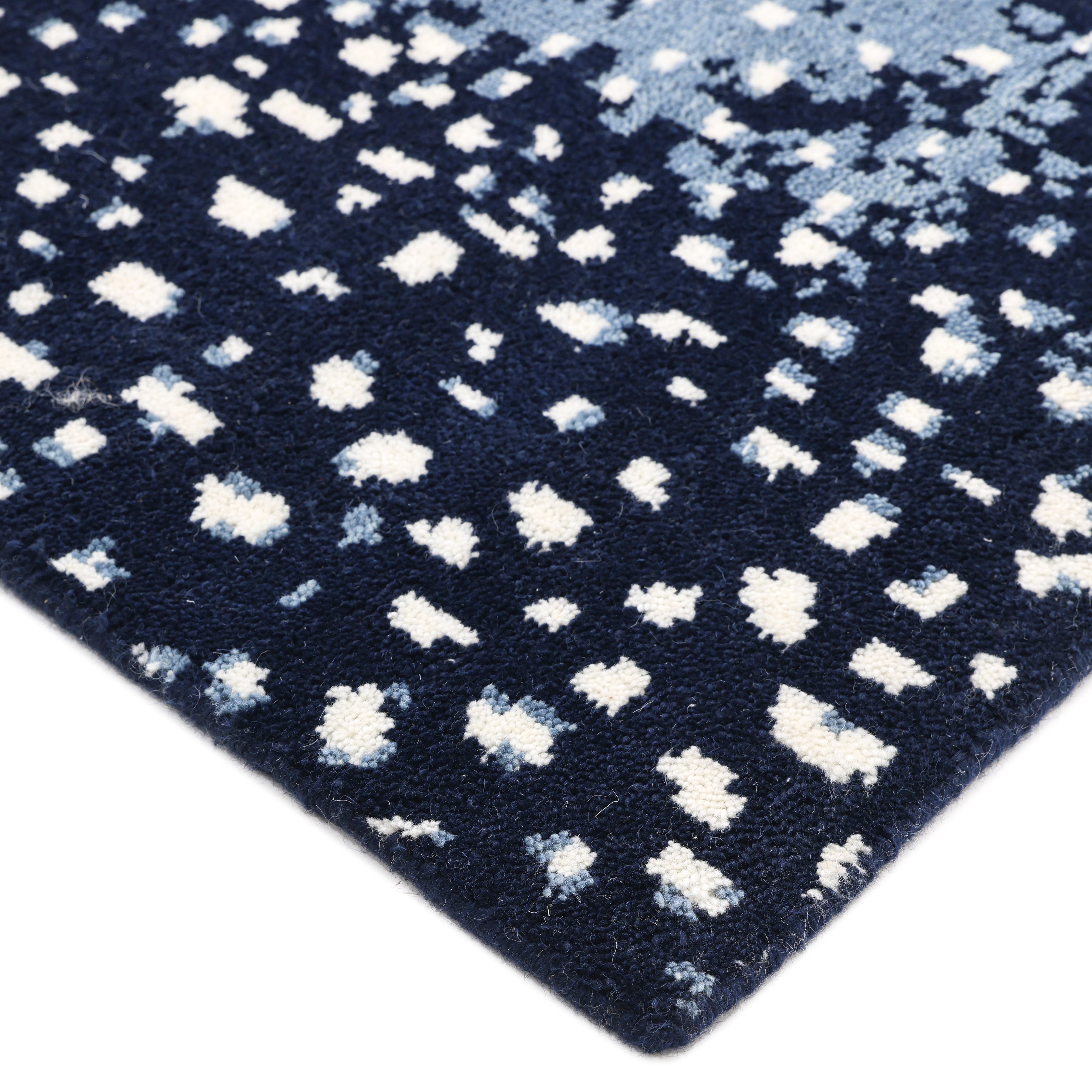 Louis Handmade Contemporary Animal Blue Area Rug