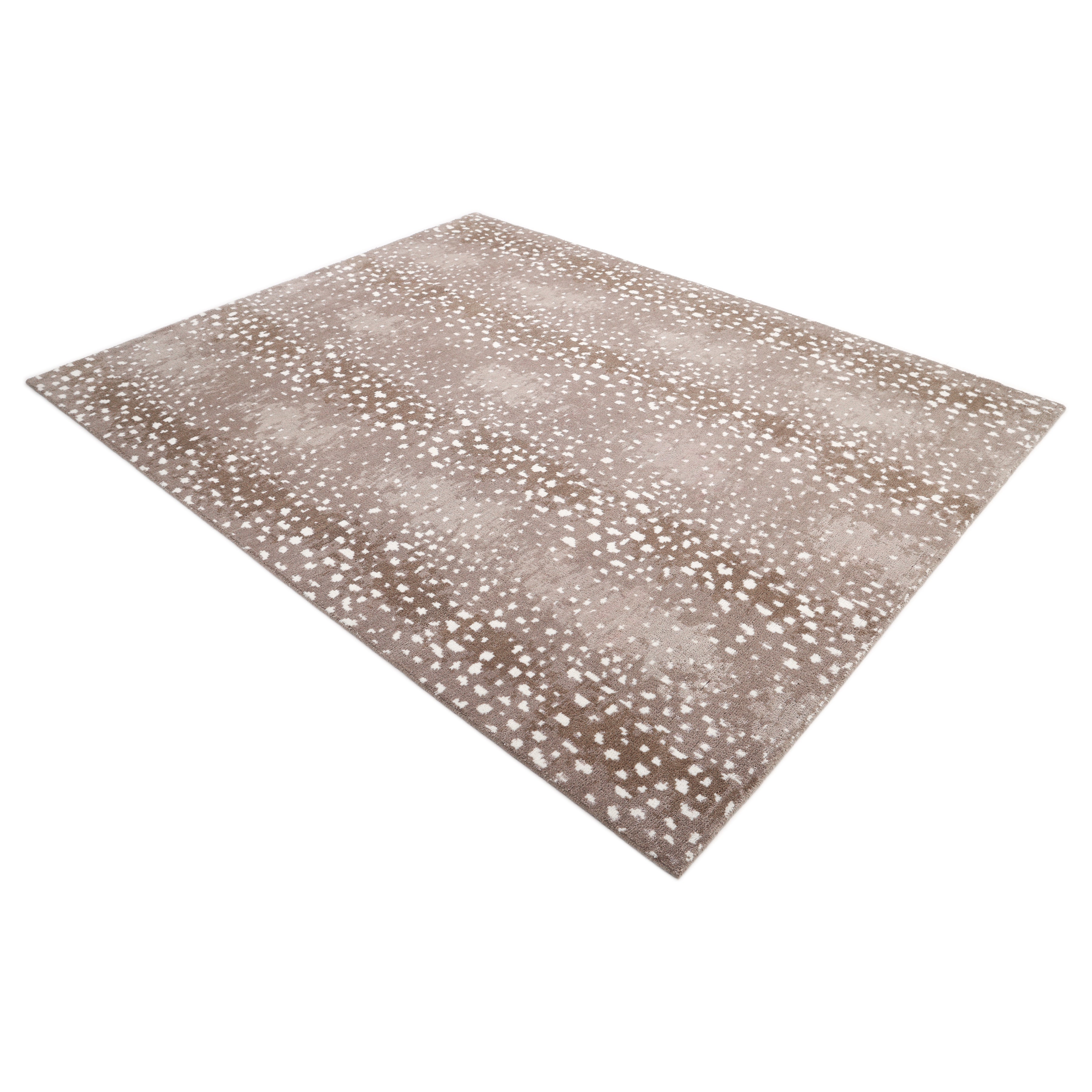 Louis Handmade Contemporary Animal Brown Area Rug