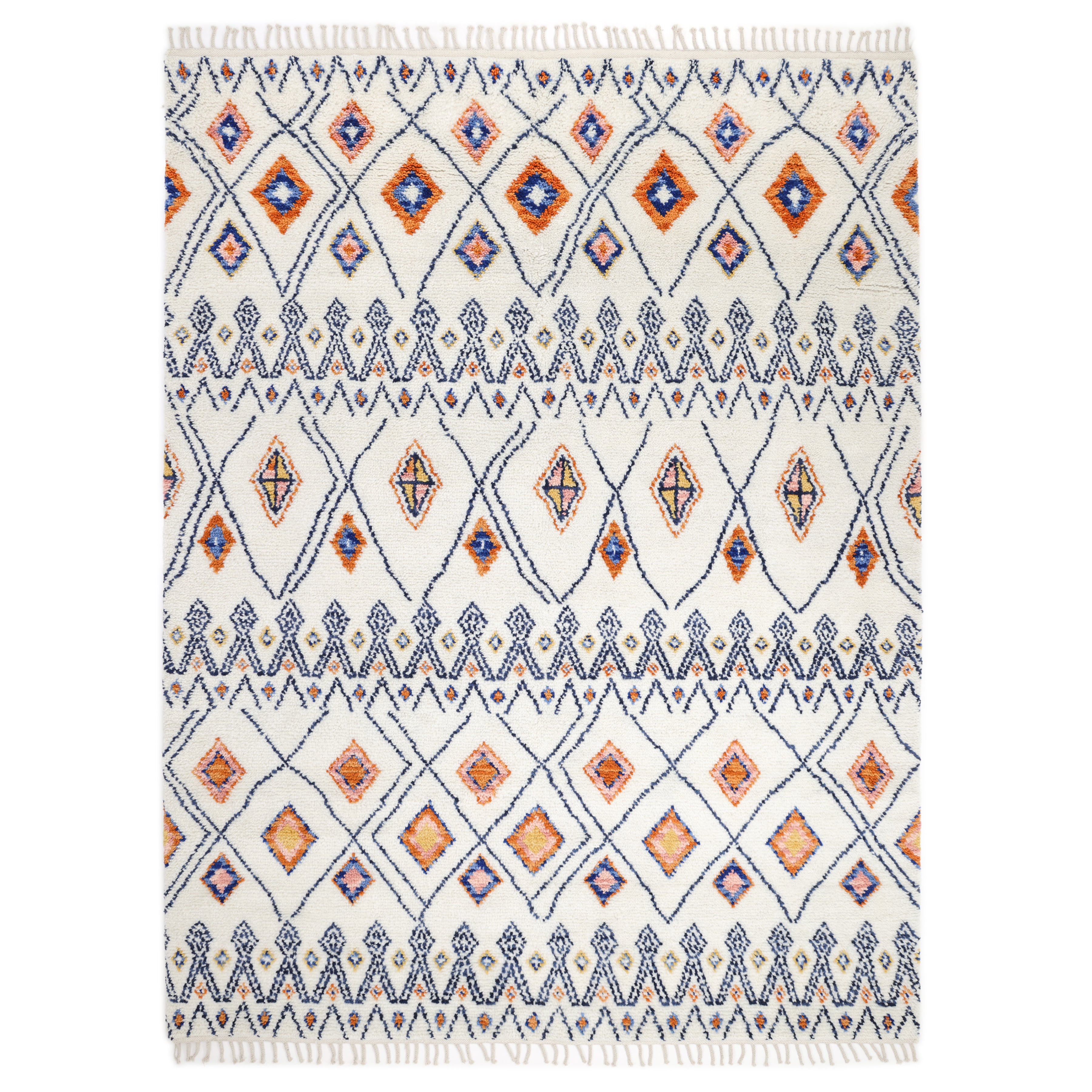 Mila Handmade Bohemian Moroccan Ivory Area Rug