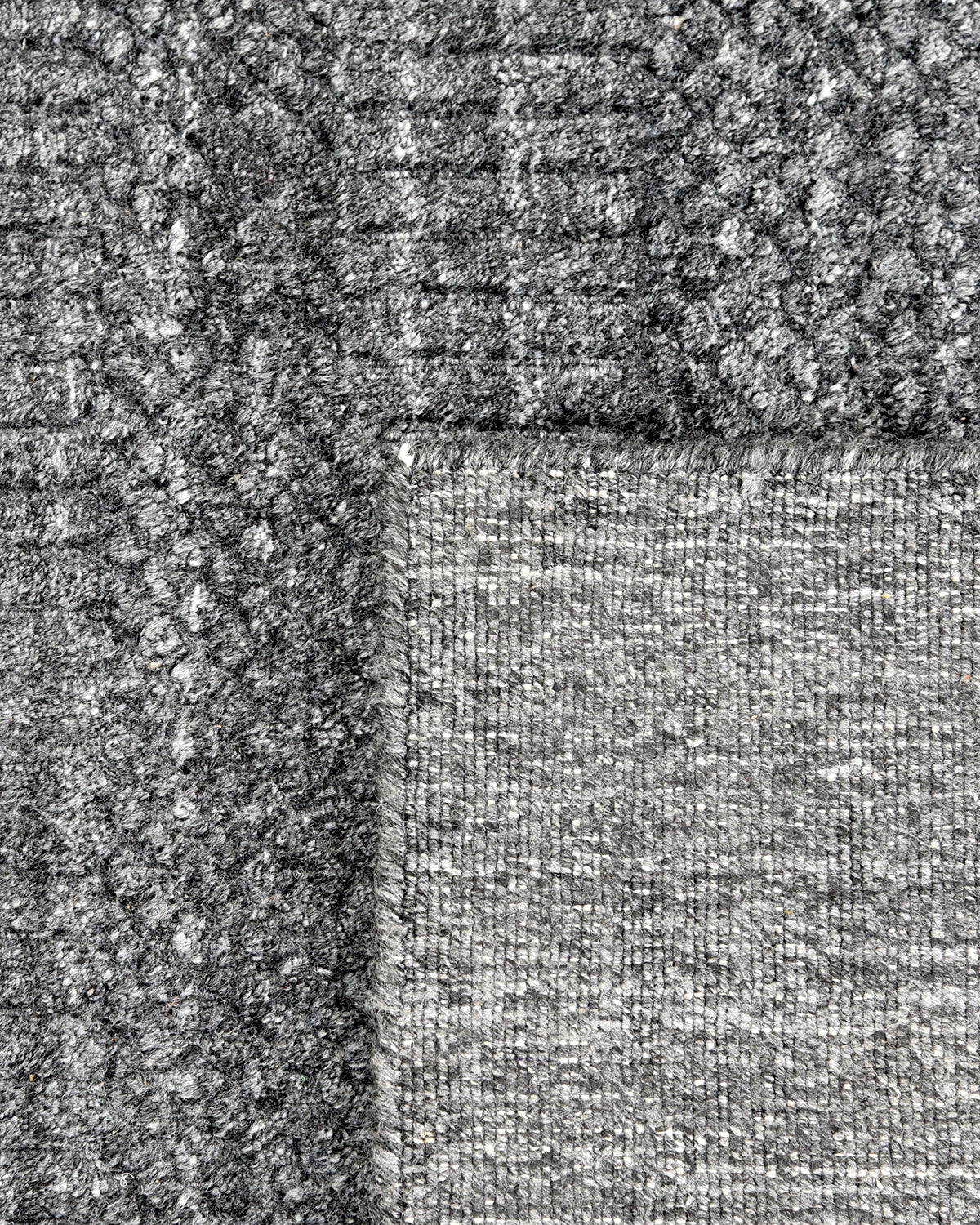Sanam Handmade Contemporary Striped Dark Gray Area Rug