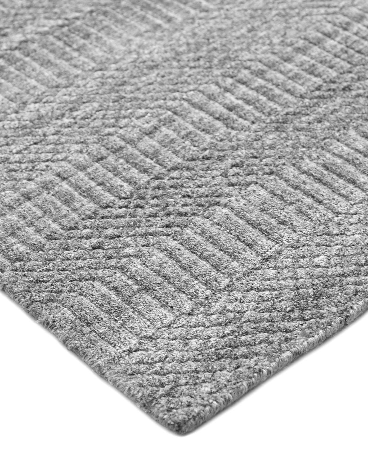Sanam Handmade Contemporary Striped Gray Area Rug