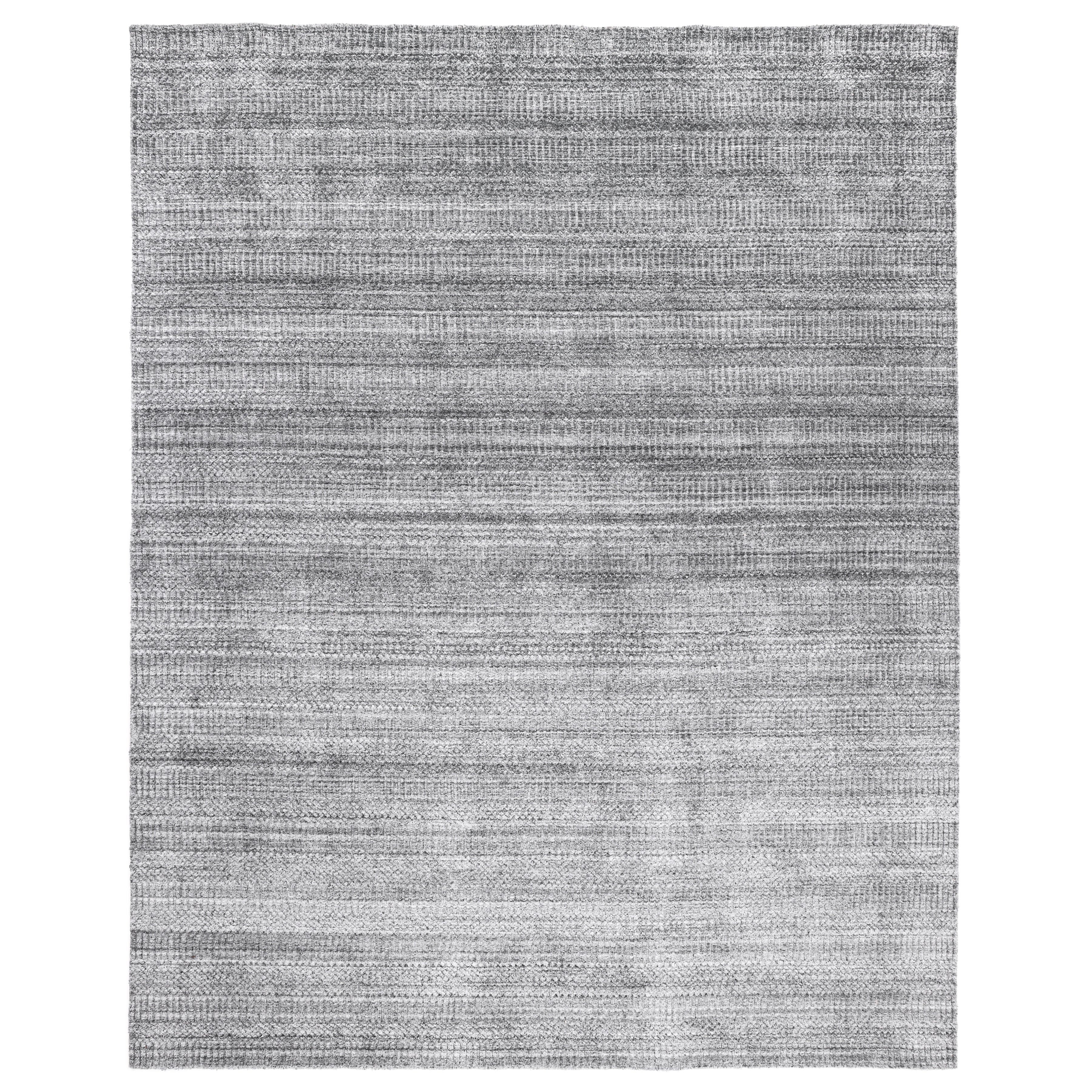 Sanam Handmade Contemporary Striped Gray Area Rug