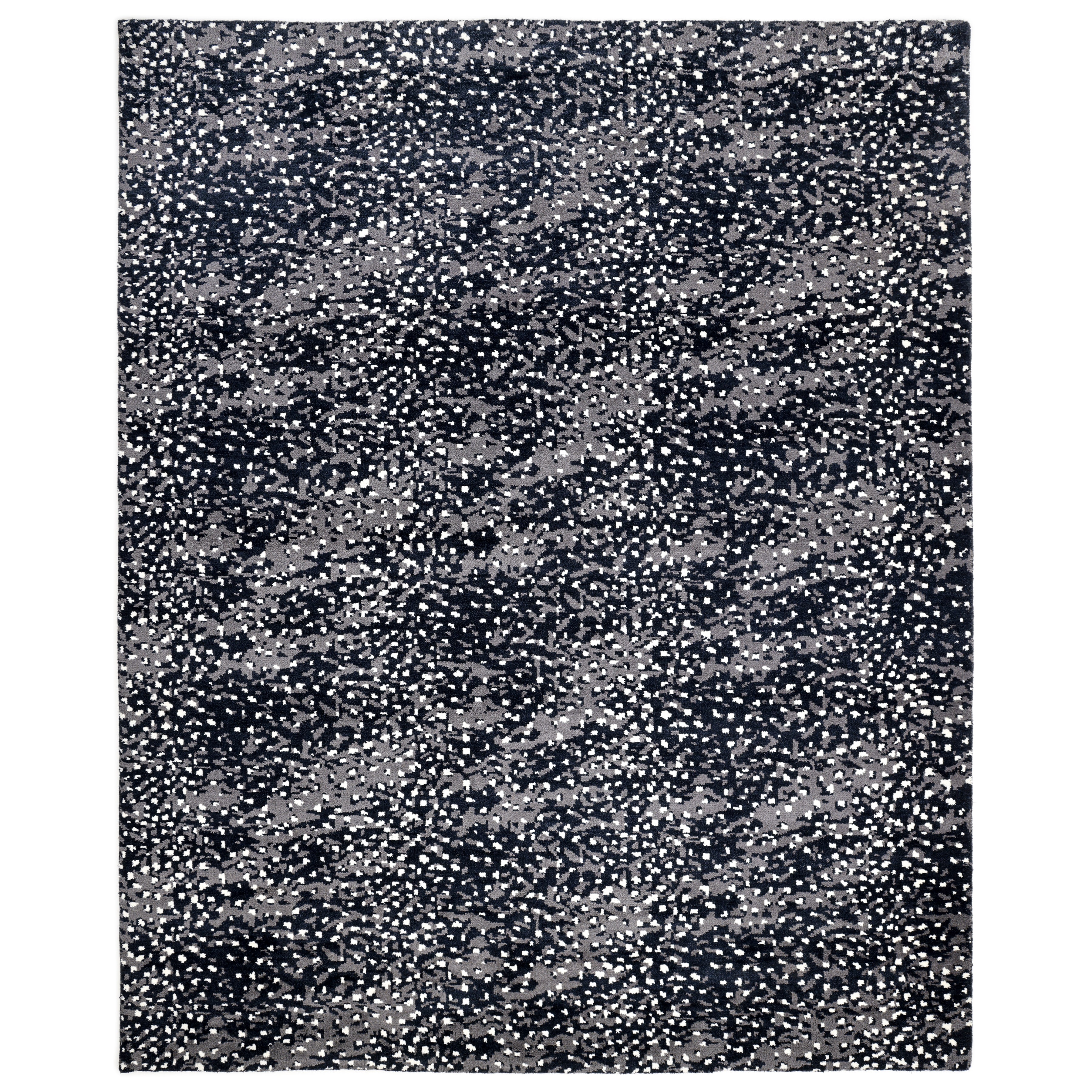 Arash Handmade Contemporary Animal Black Area Rug