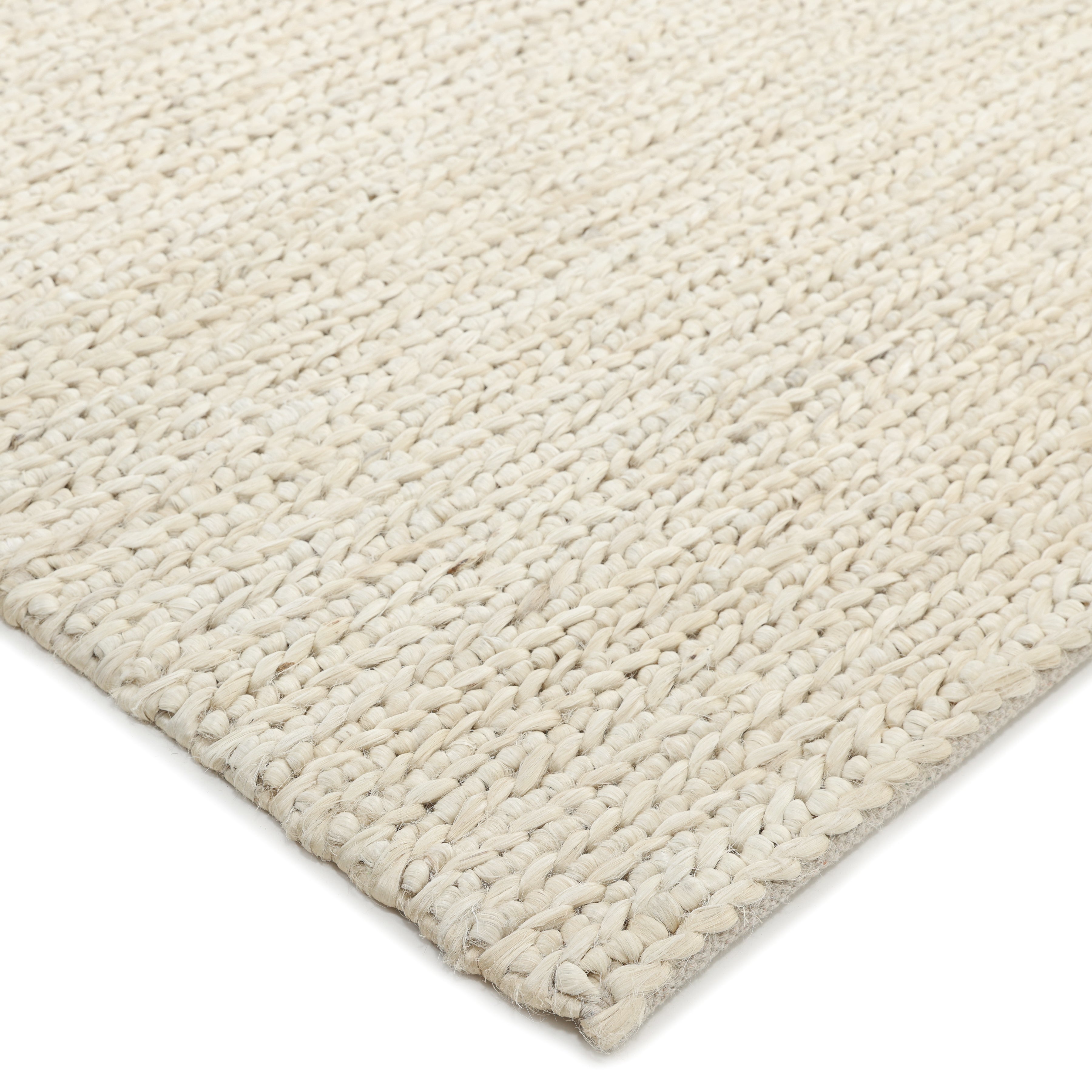 Wayne Handmade Contemporary Solid Beige Runner