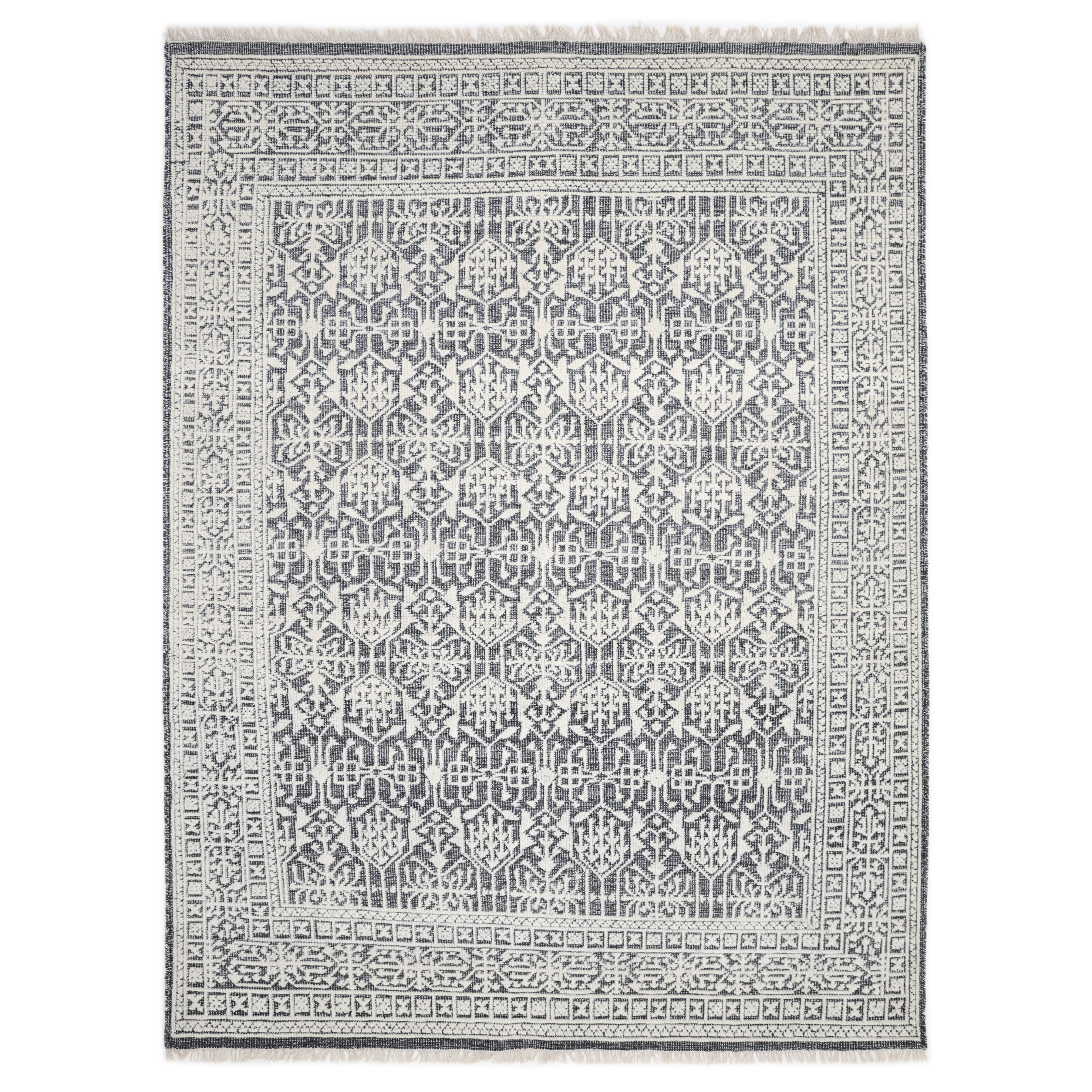 Yvonne Handmade Contemporary Oriental Gray Area Rug