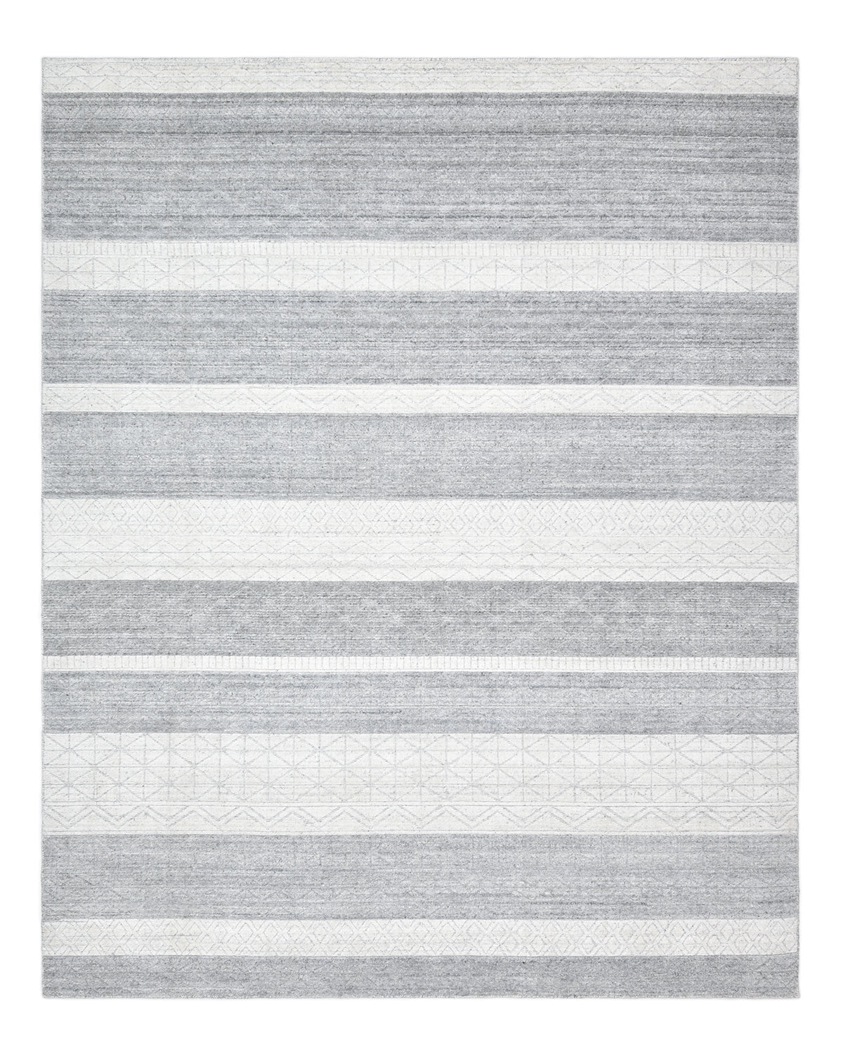 Pari Handmade Contemporary Striped Gray Area Rug