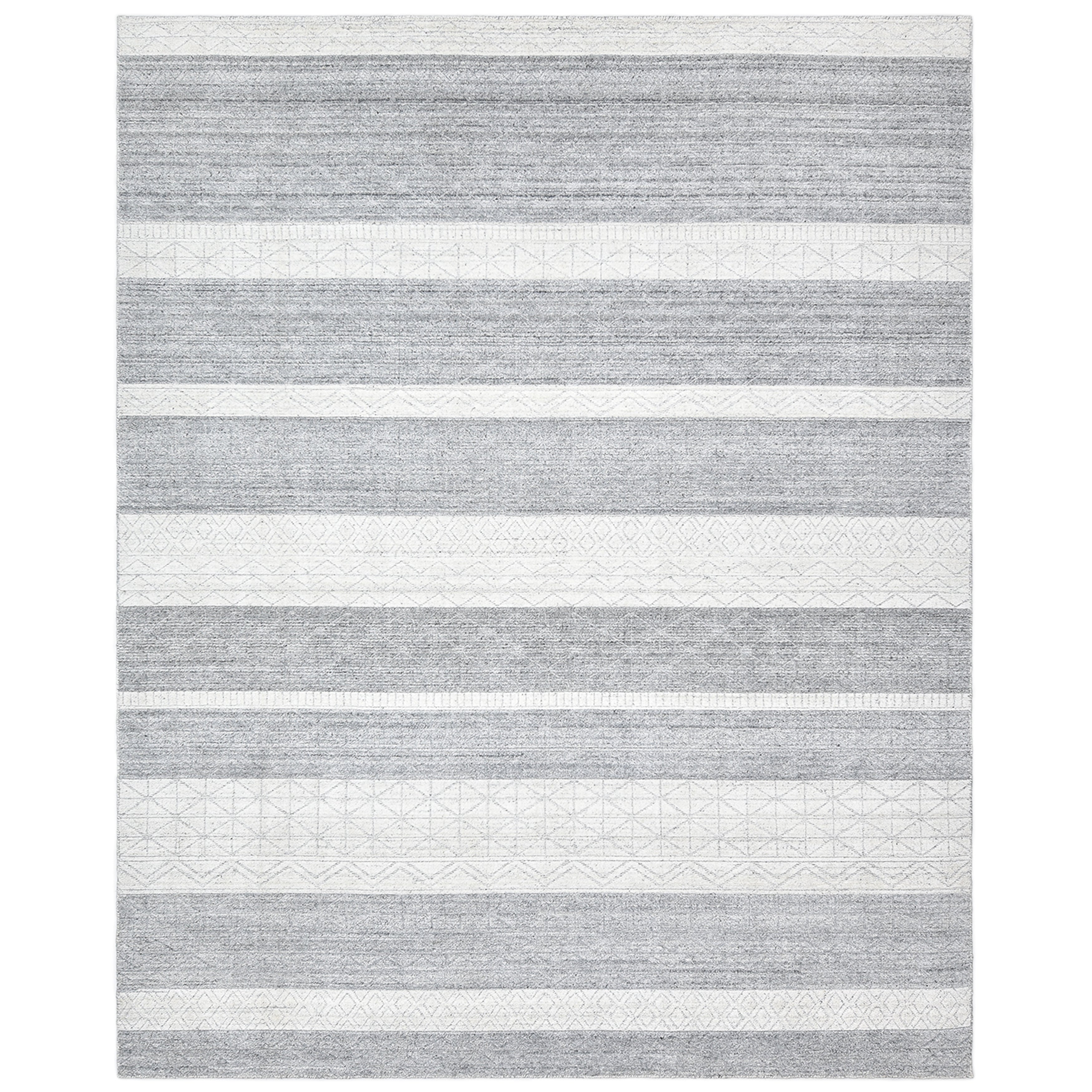 Pari Handmade Contemporary Striped Gray Area Rug