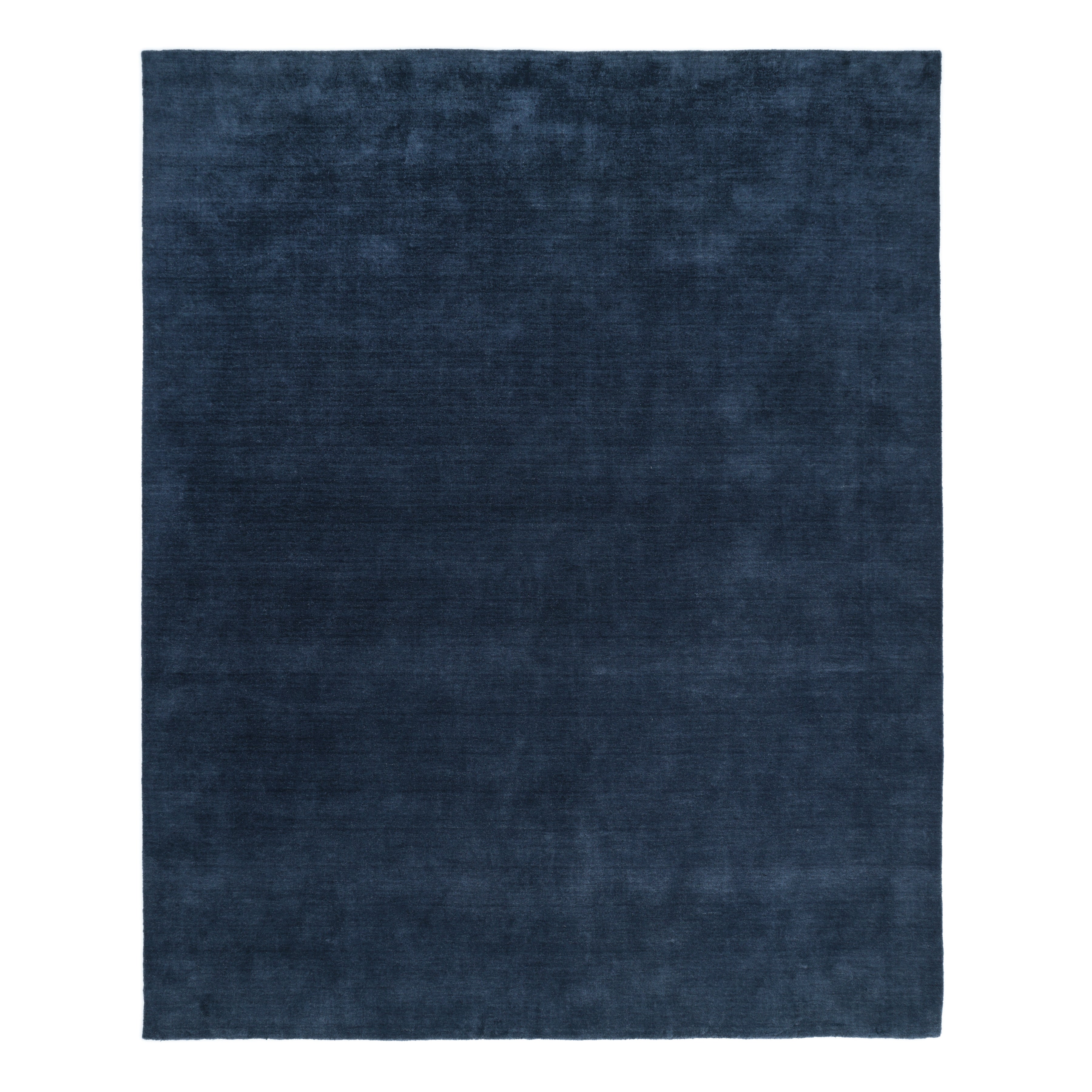 Zayn Handmade Contemporary Solid Blue Area Rug