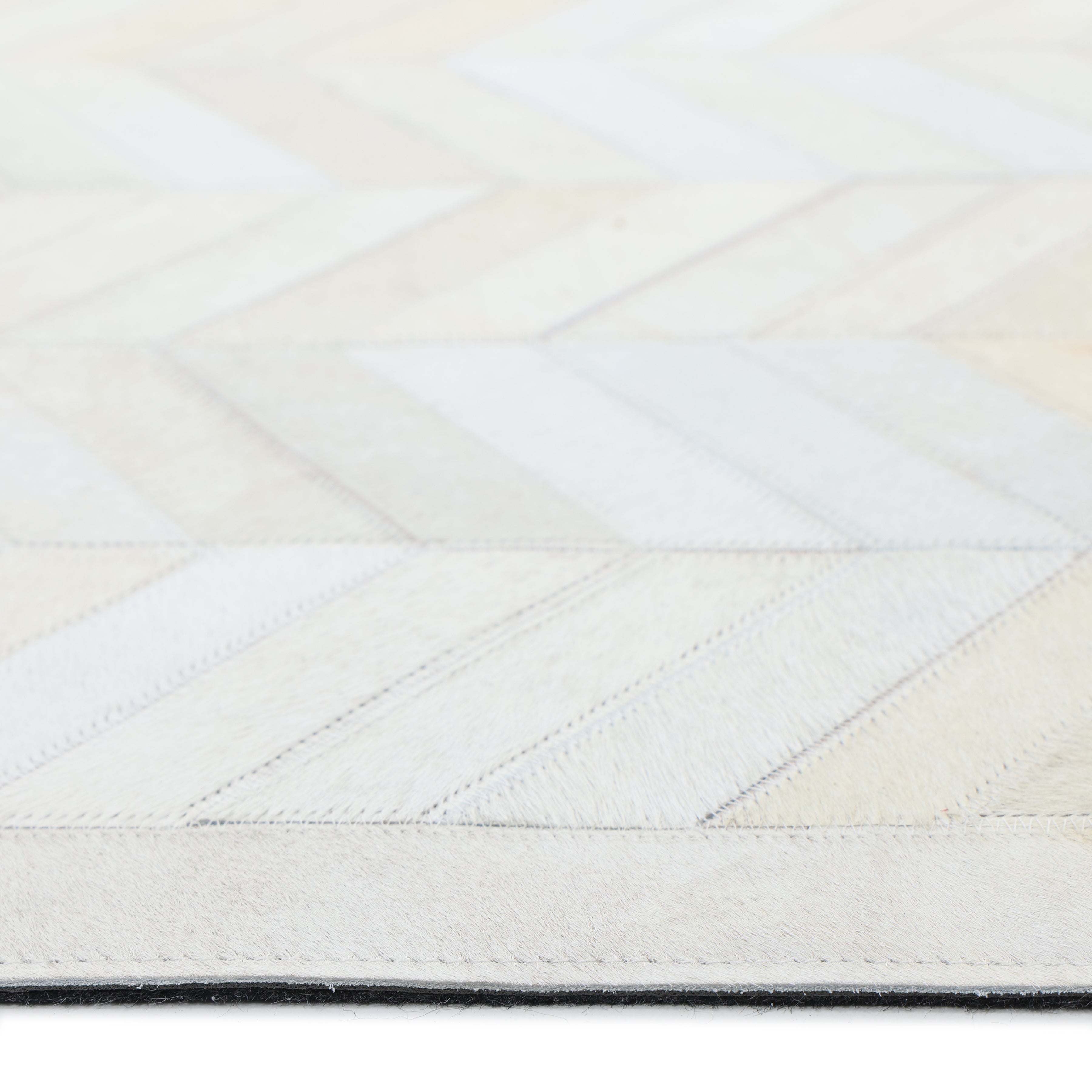 Meir Handmade Contemporary Chevron Ivory Area Rug