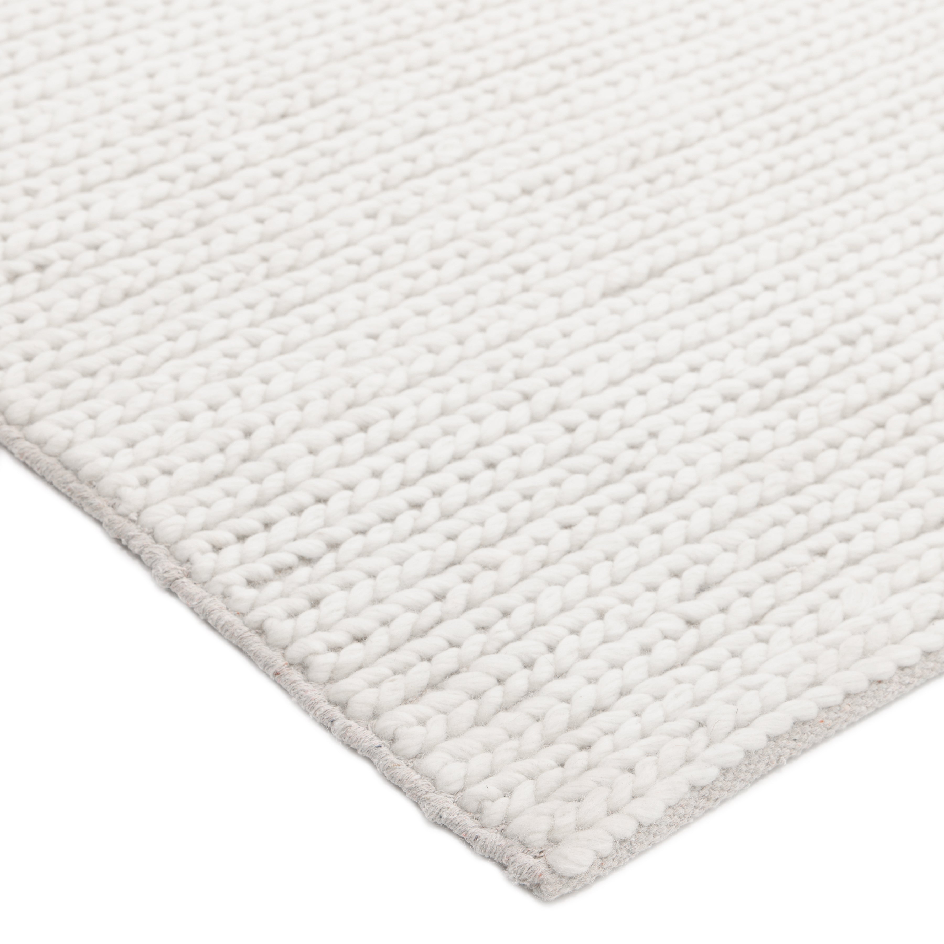 Elizabeth Handmade Contemporary Solid Ivory Area Rug