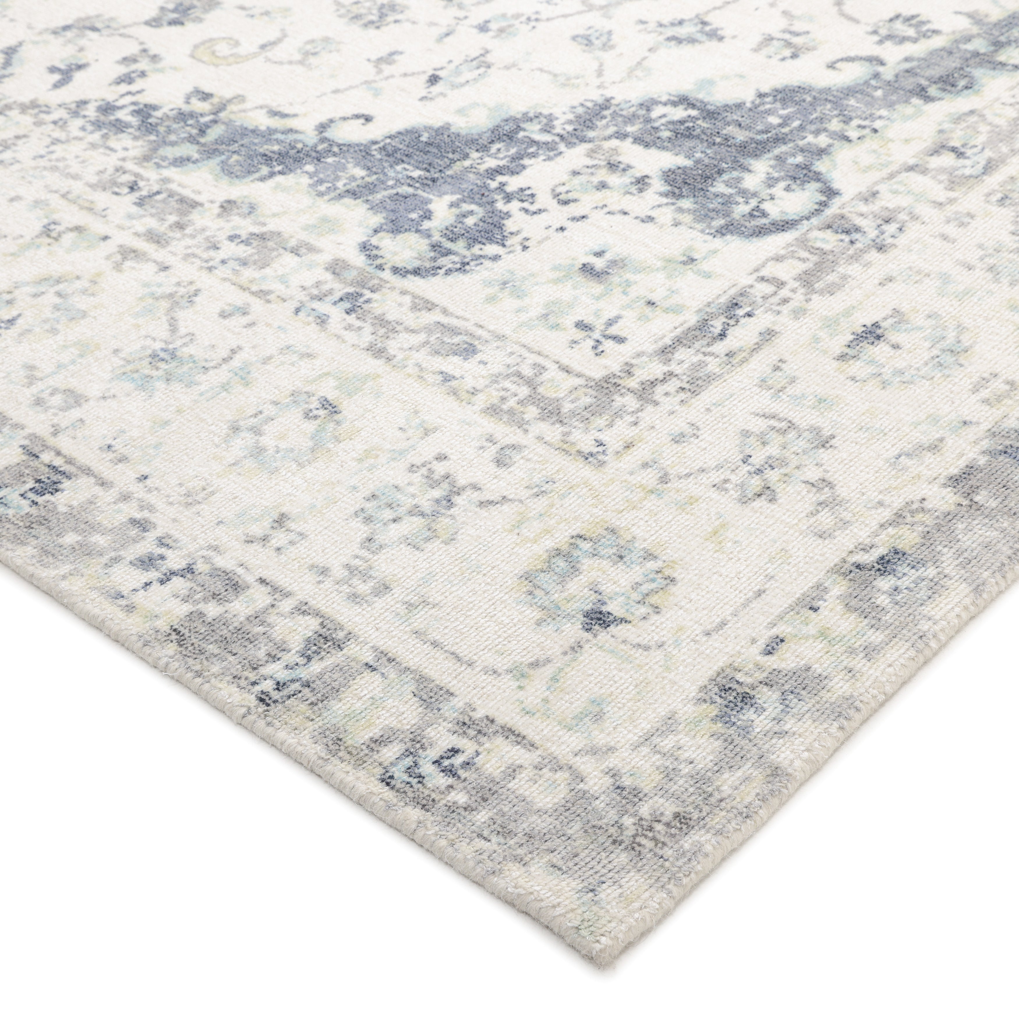 Leena Handmade Contemporary Floral Ivory Area Rug