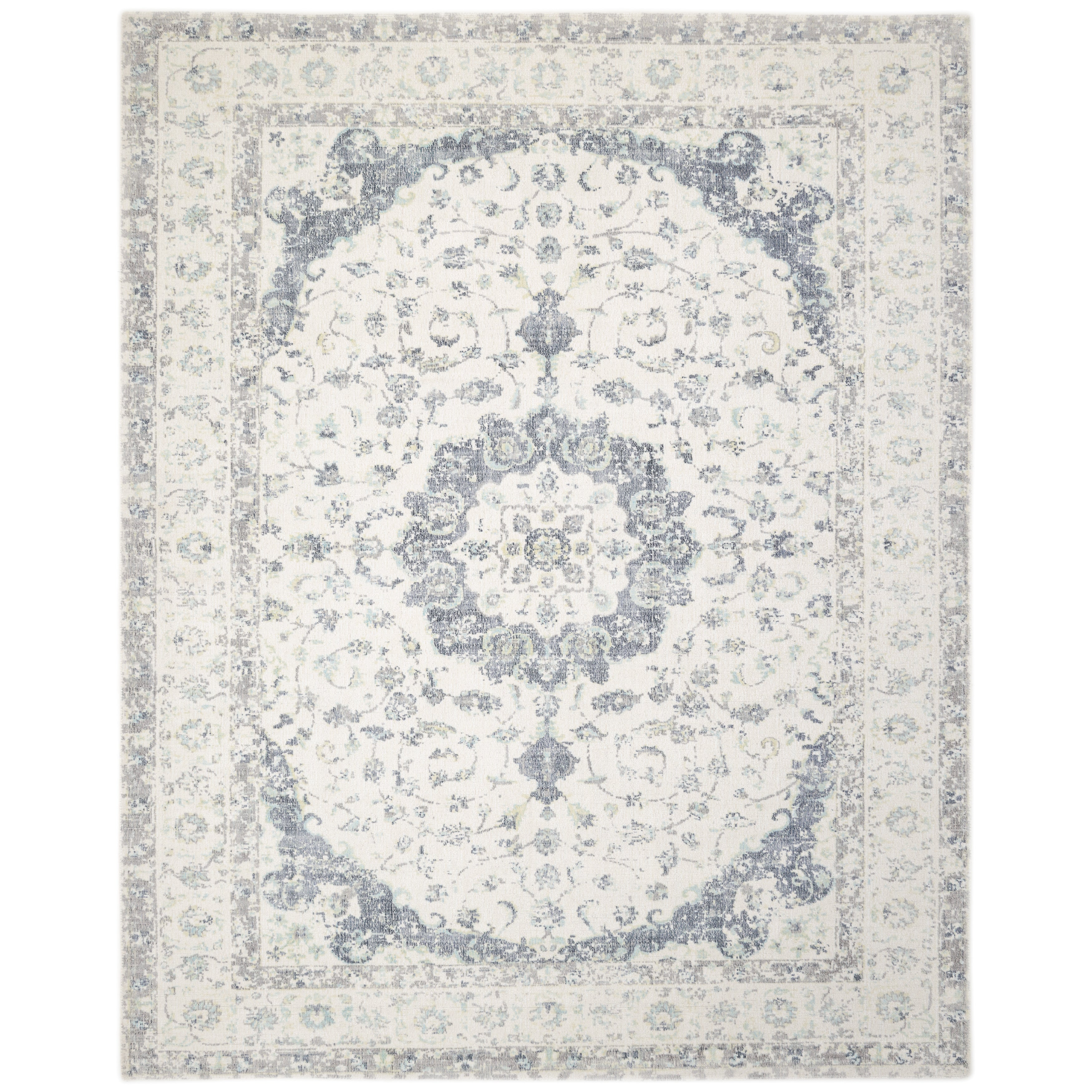 Leena Handmade Contemporary Floral Ivory Area Rug