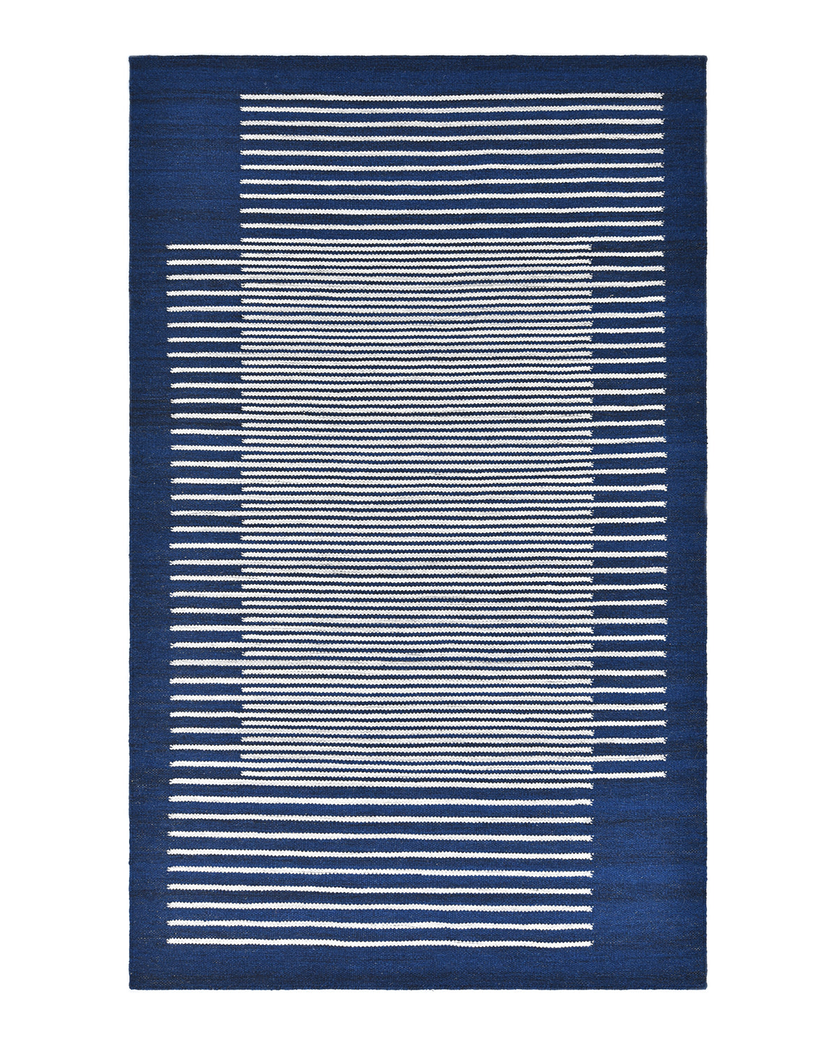 George Handmade Contemporary Striped Navy Area Rug