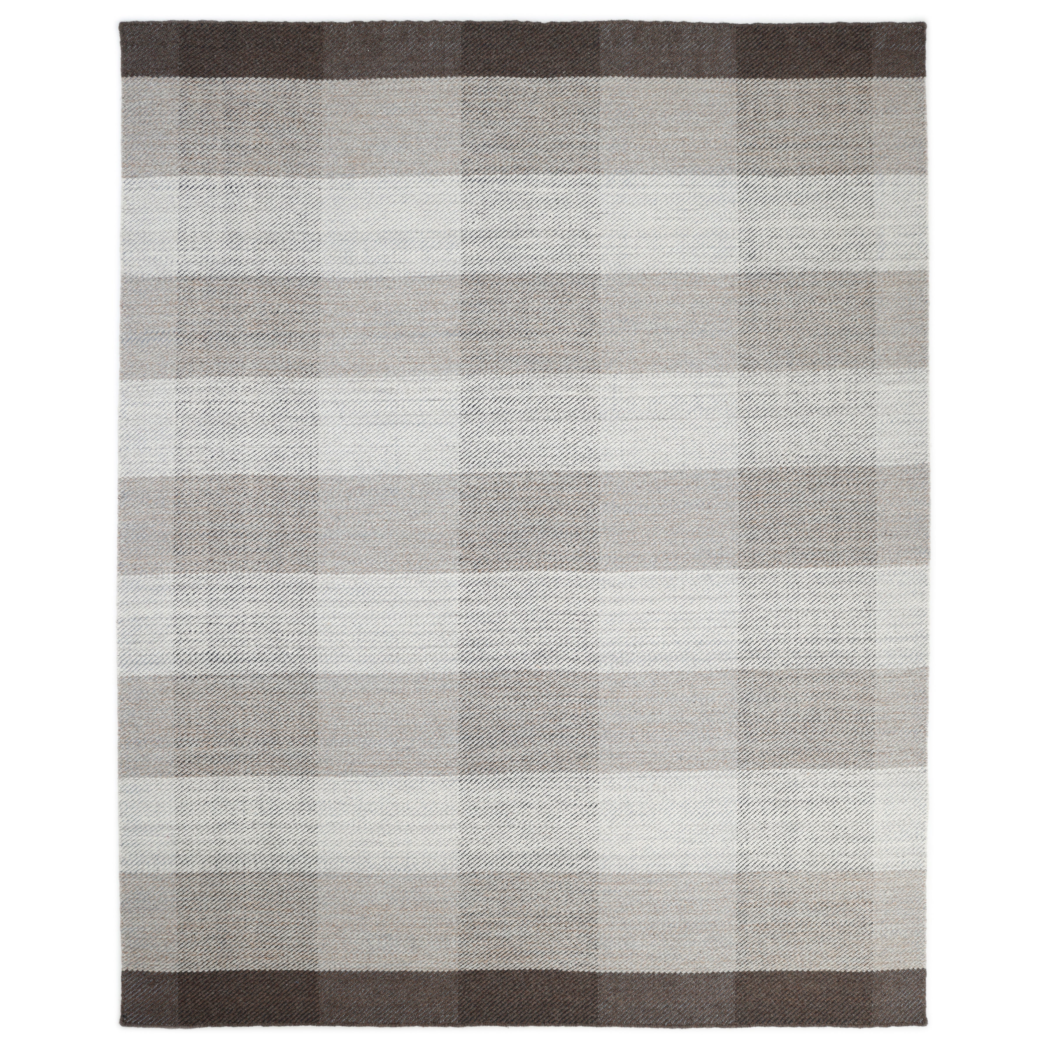 Carrie Handmade Contemporary Checkered Brown Area Rug