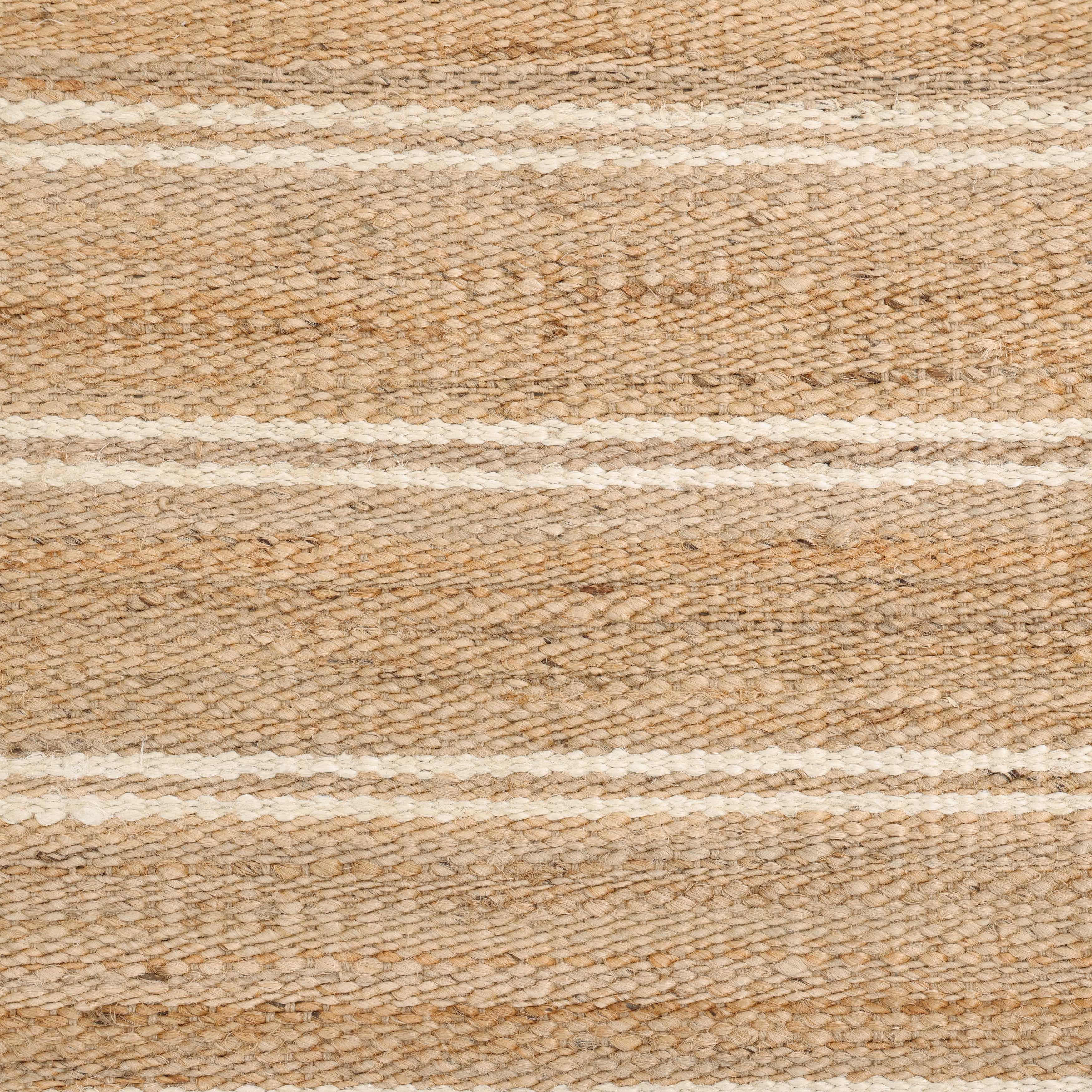 Lilly Handmade Contemporary Striped Brown Area Rug