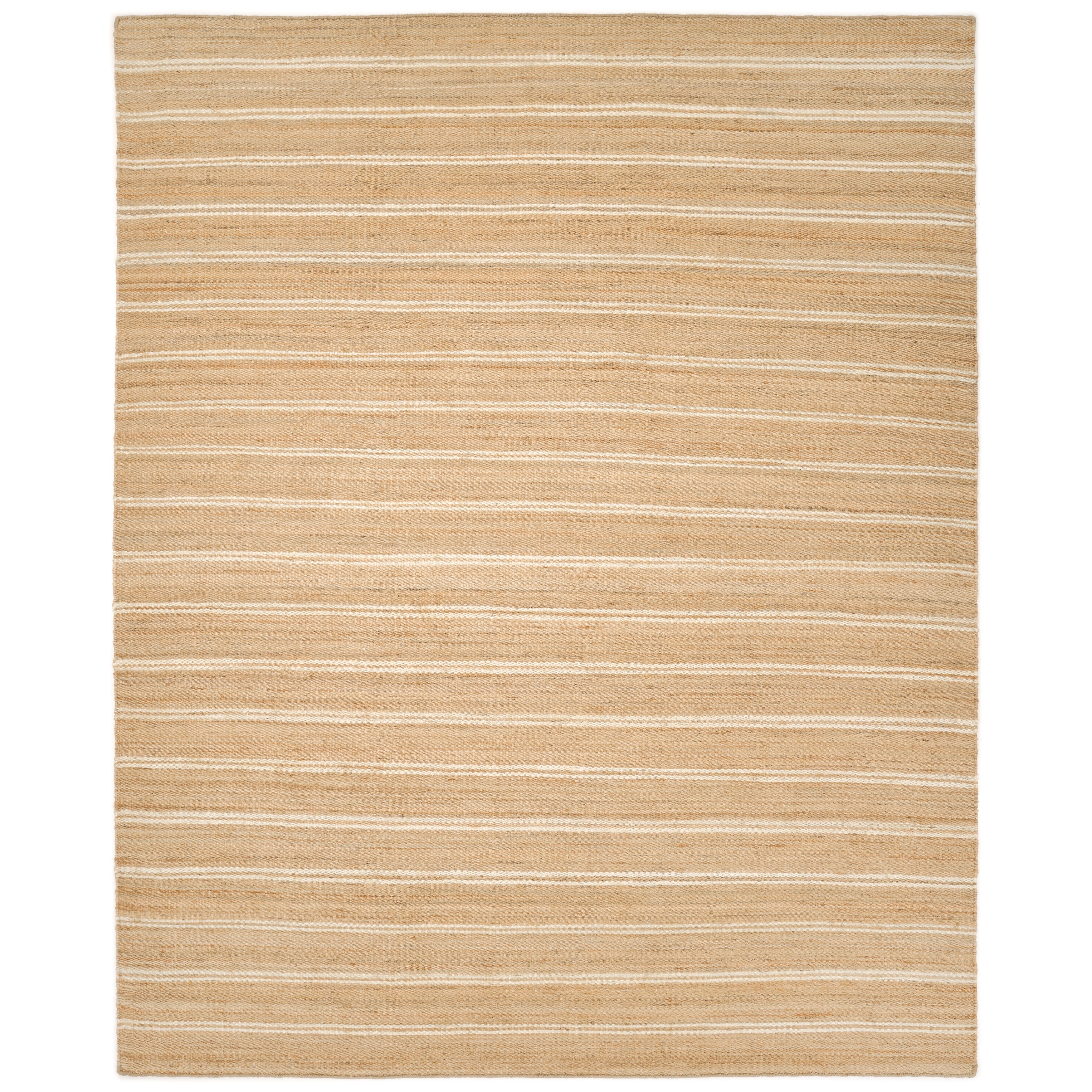 Lilly Handmade Contemporary Striped Brown Area Rug