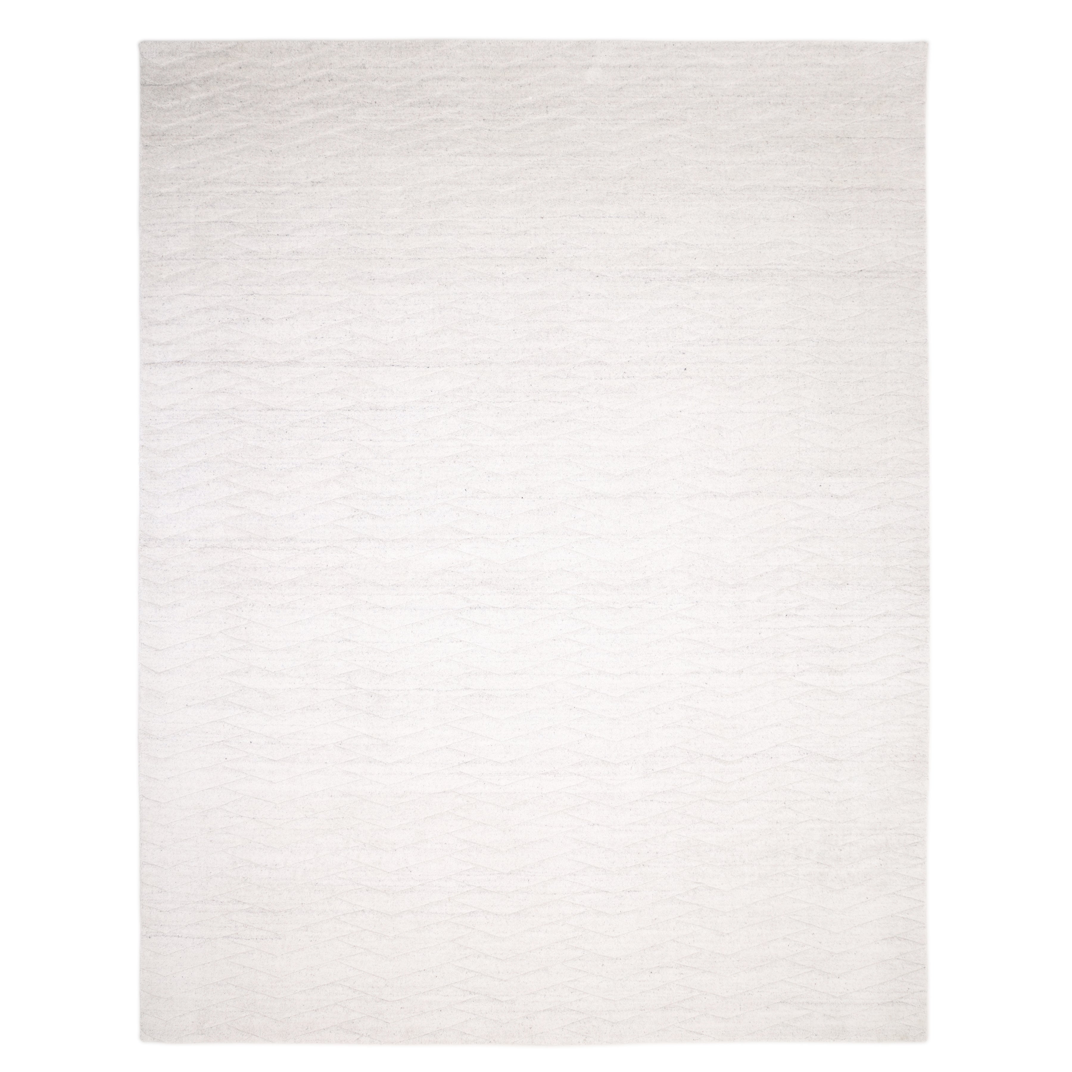 Rishab Handmade Contemporary Solid Alabaster Area Rug