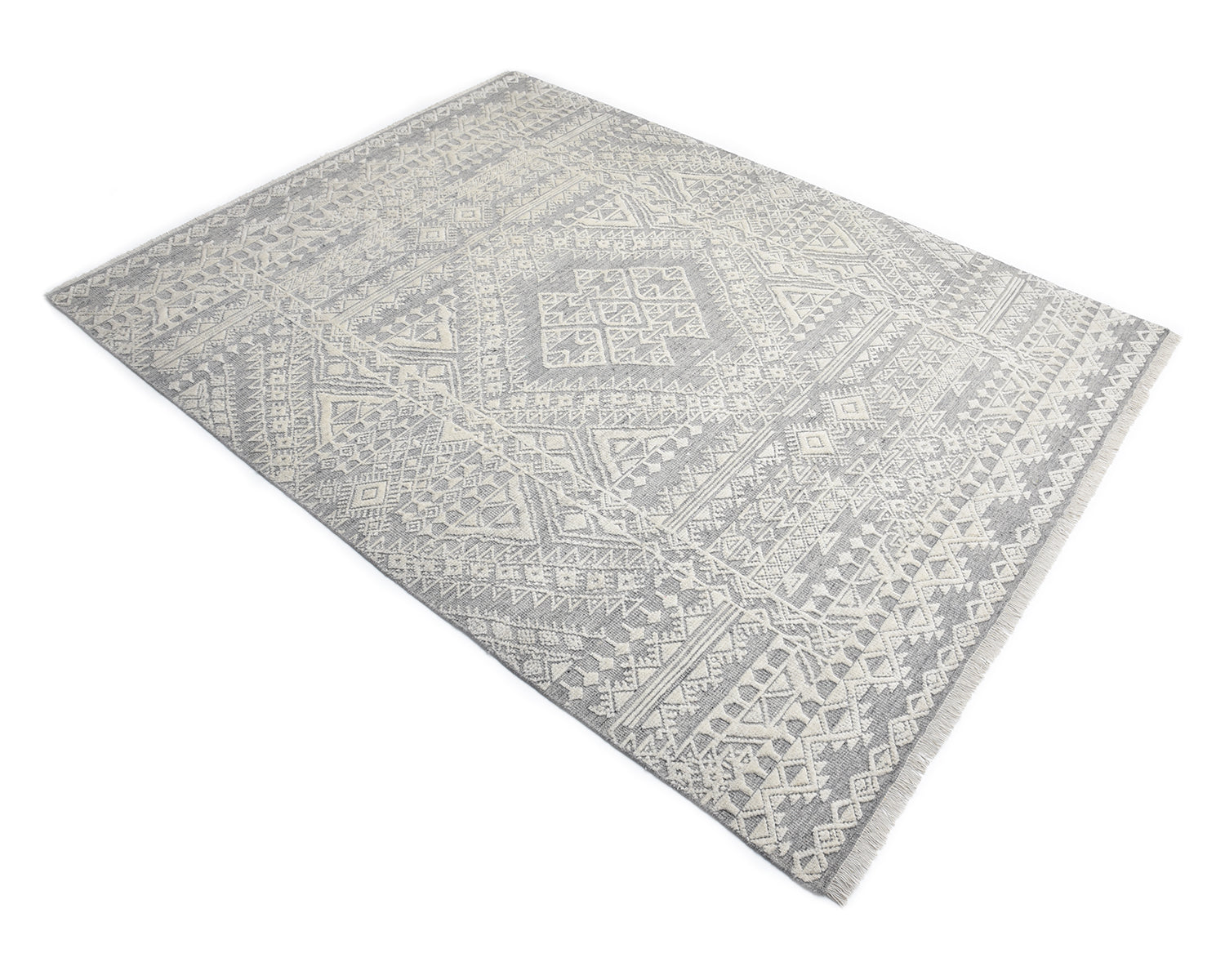 Misha Handmade Bohemian Oriental Ivory Area Rug