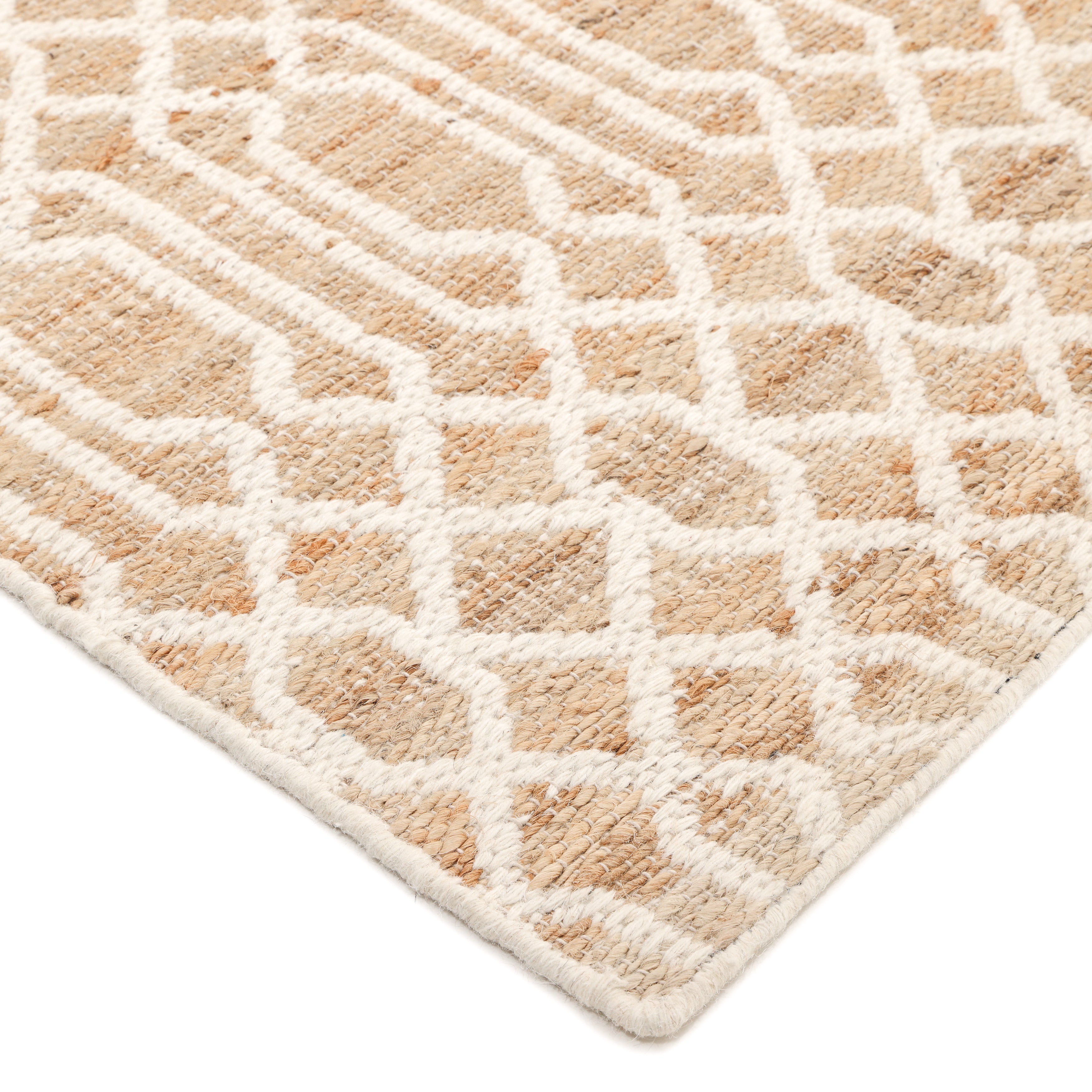 Sophie Handmade Contemporary Trellis Ivory Area Rug