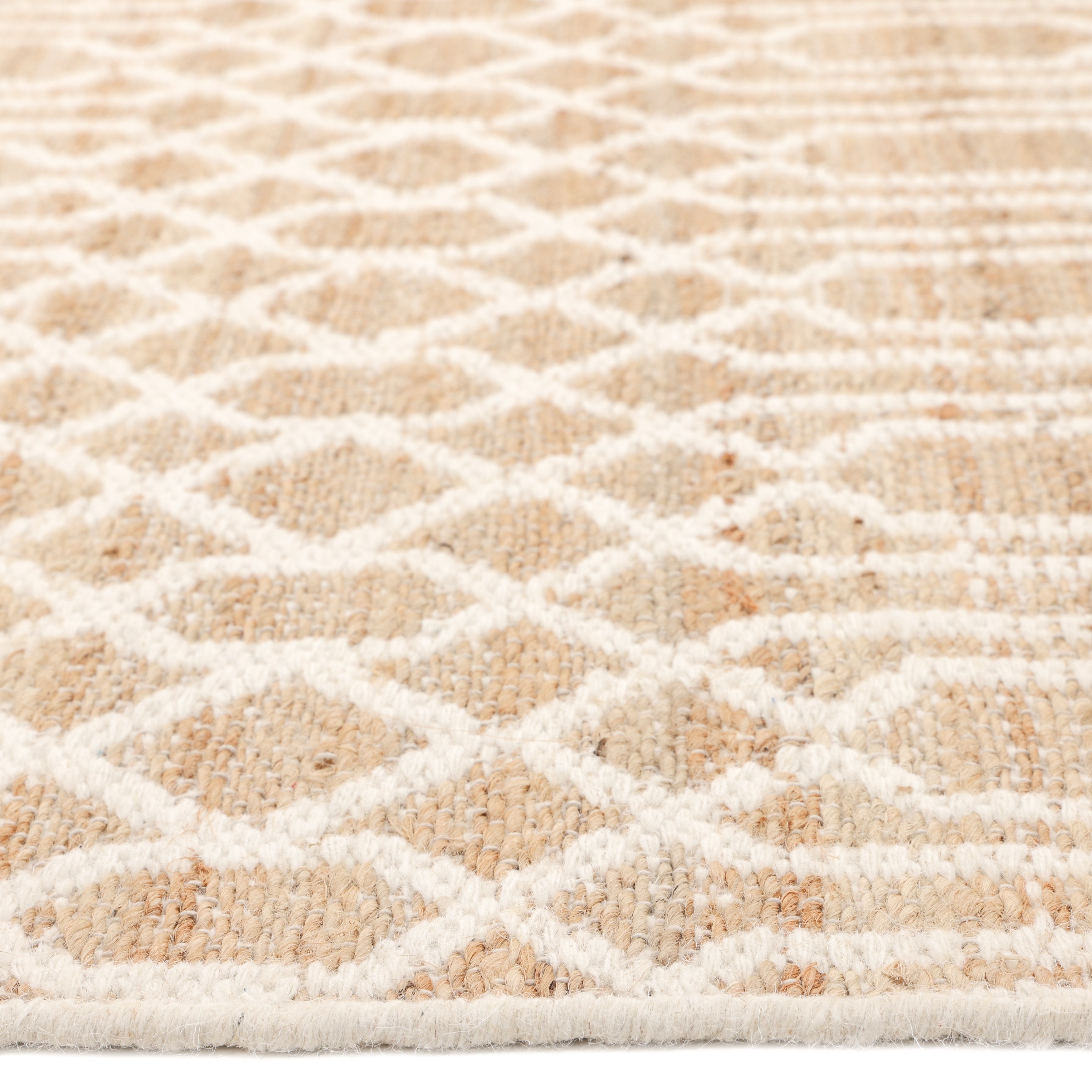 Sophie Handmade Contemporary Trellis Ivory Area Rug