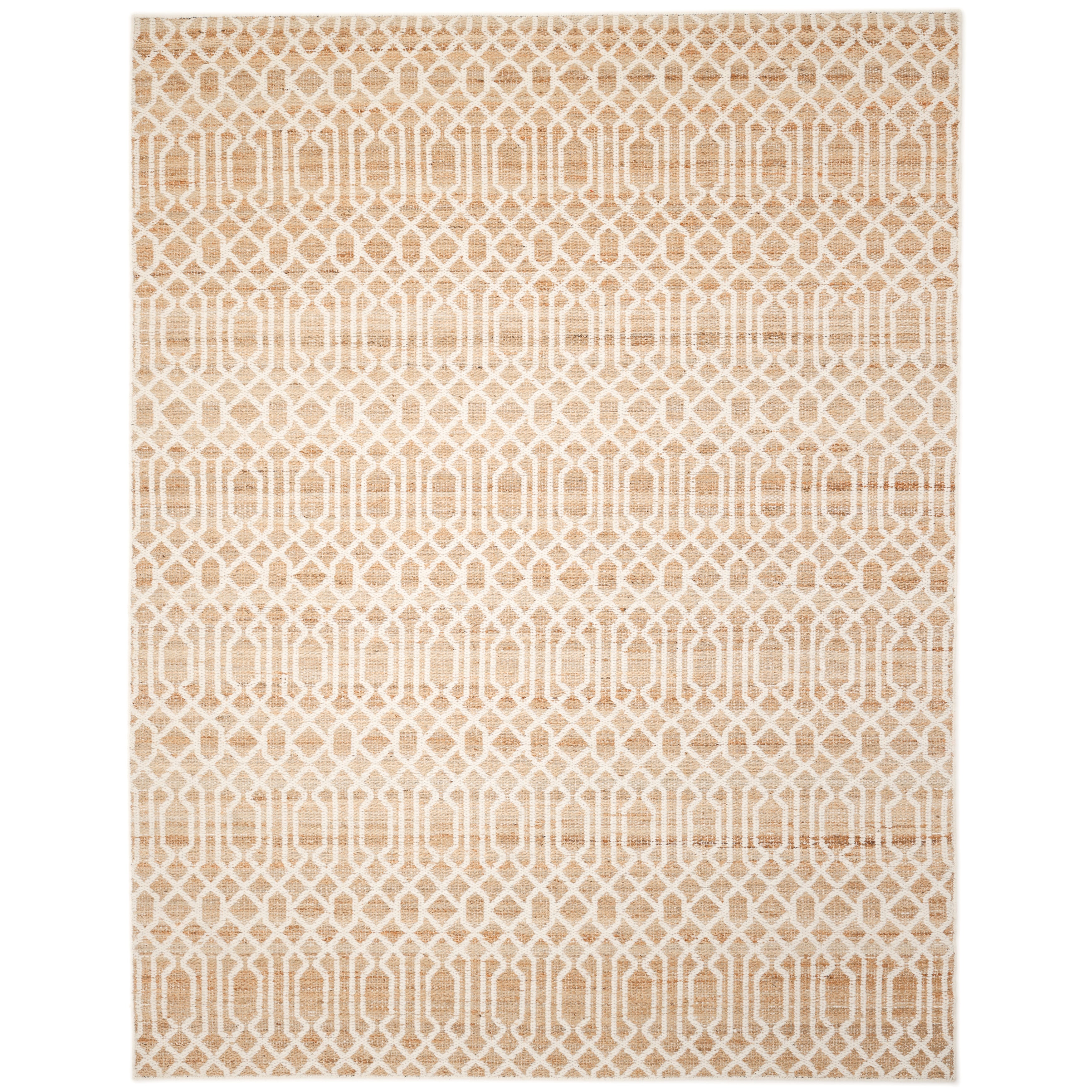 Sophie Handmade Contemporary Trellis Ivory Area Rug