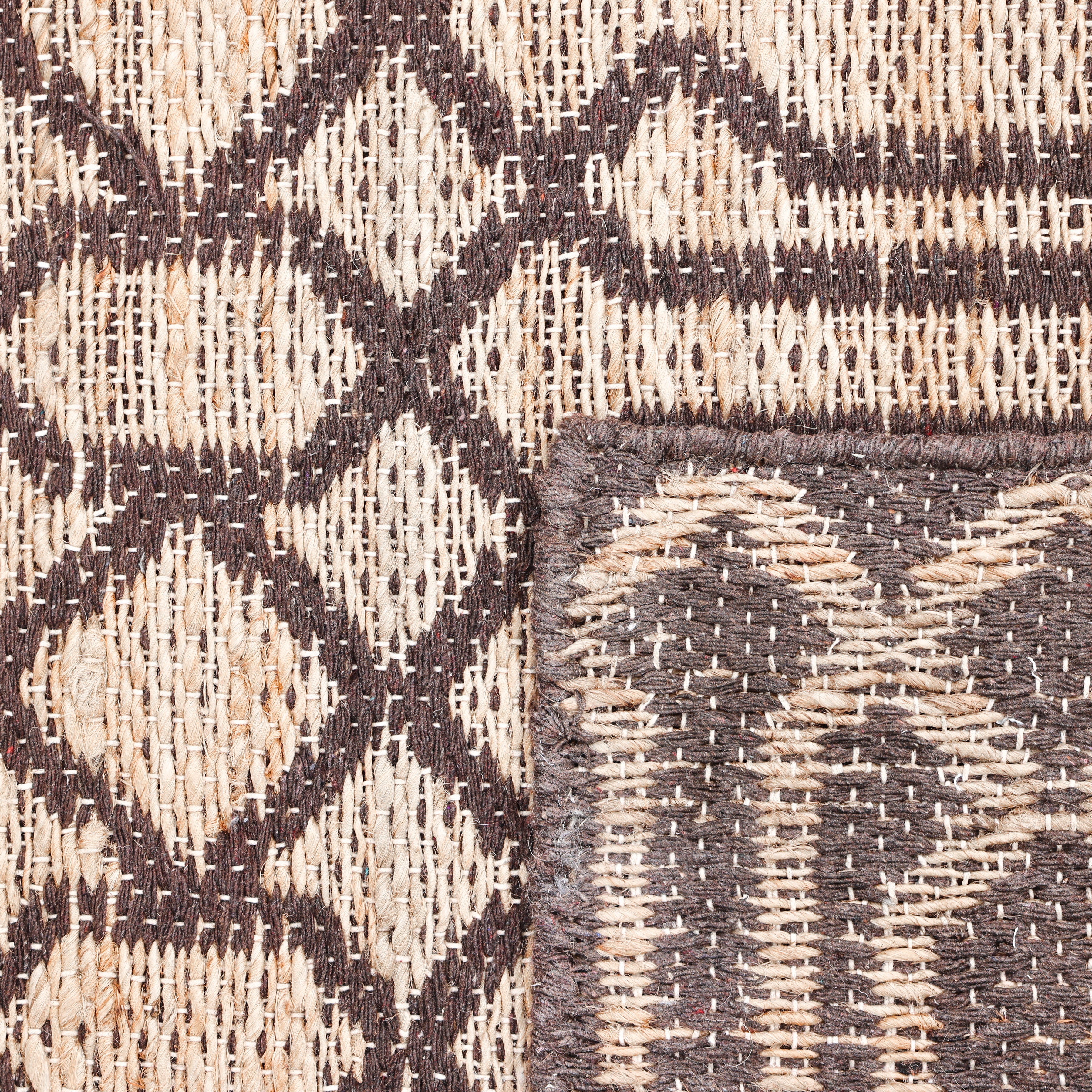 Sophie Handmade Contemporary Trellis Brown Area Rug