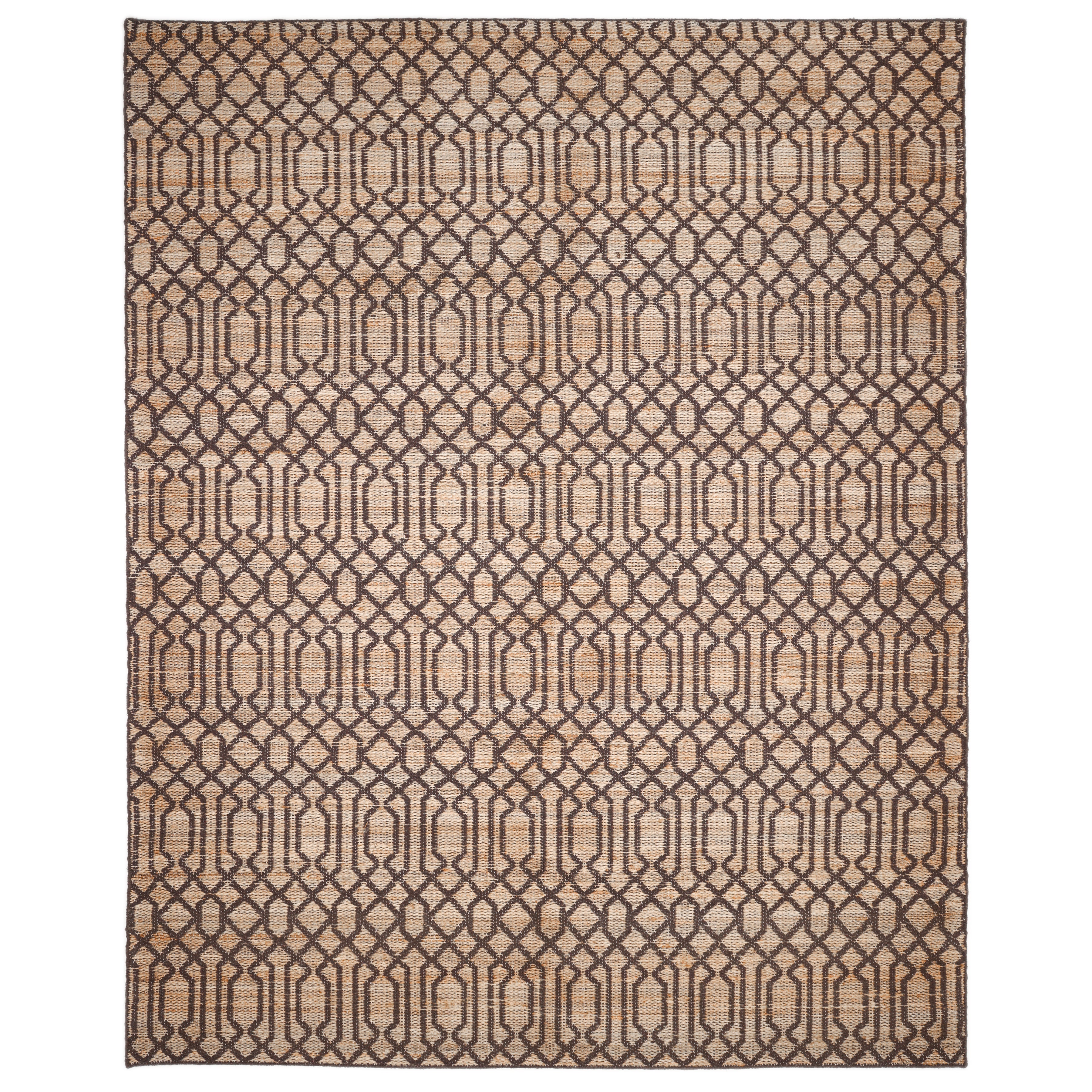 Sophie Handmade Contemporary Trellis Brown Area Rug