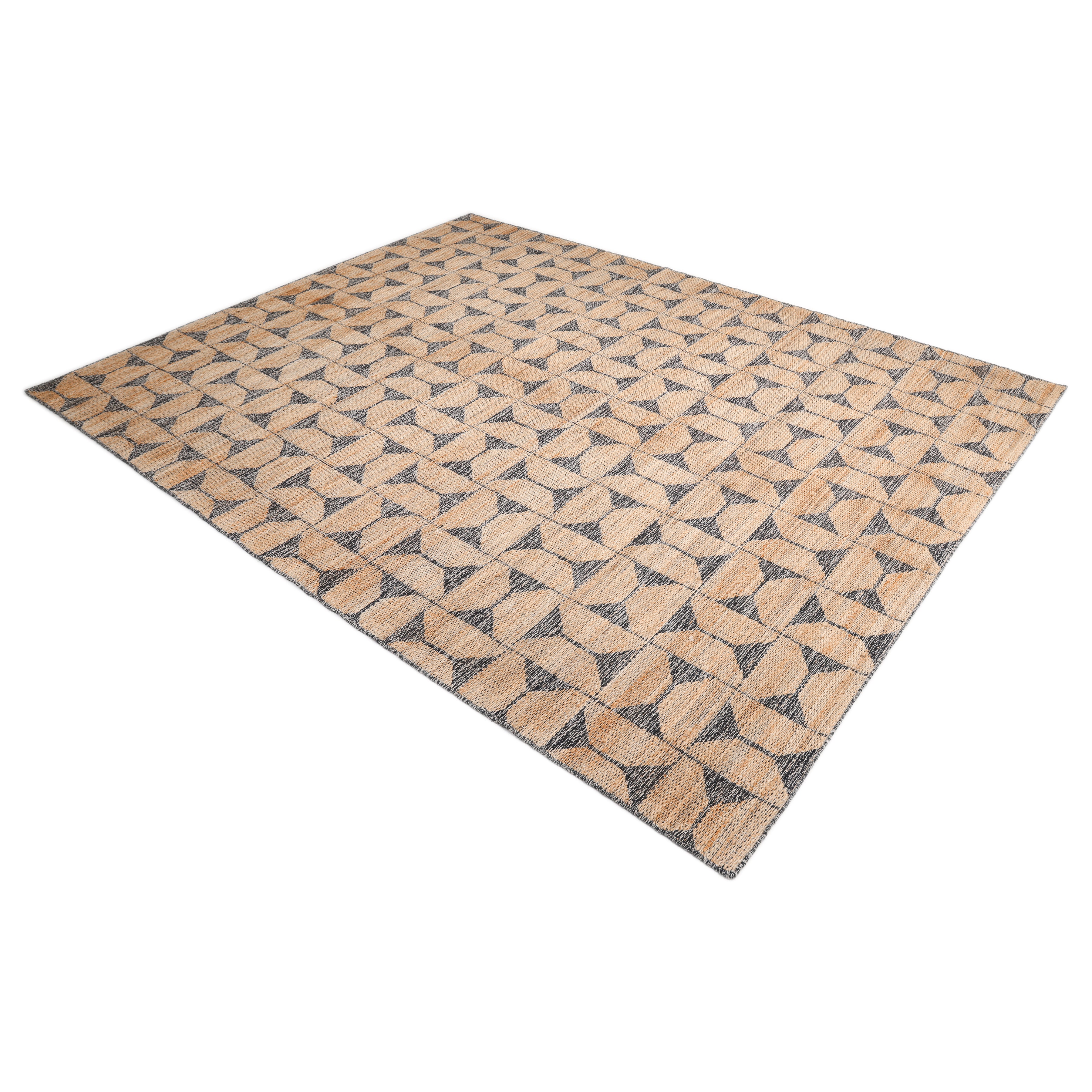 Elle Handmade Contemporary Geometric Brown Area Rug