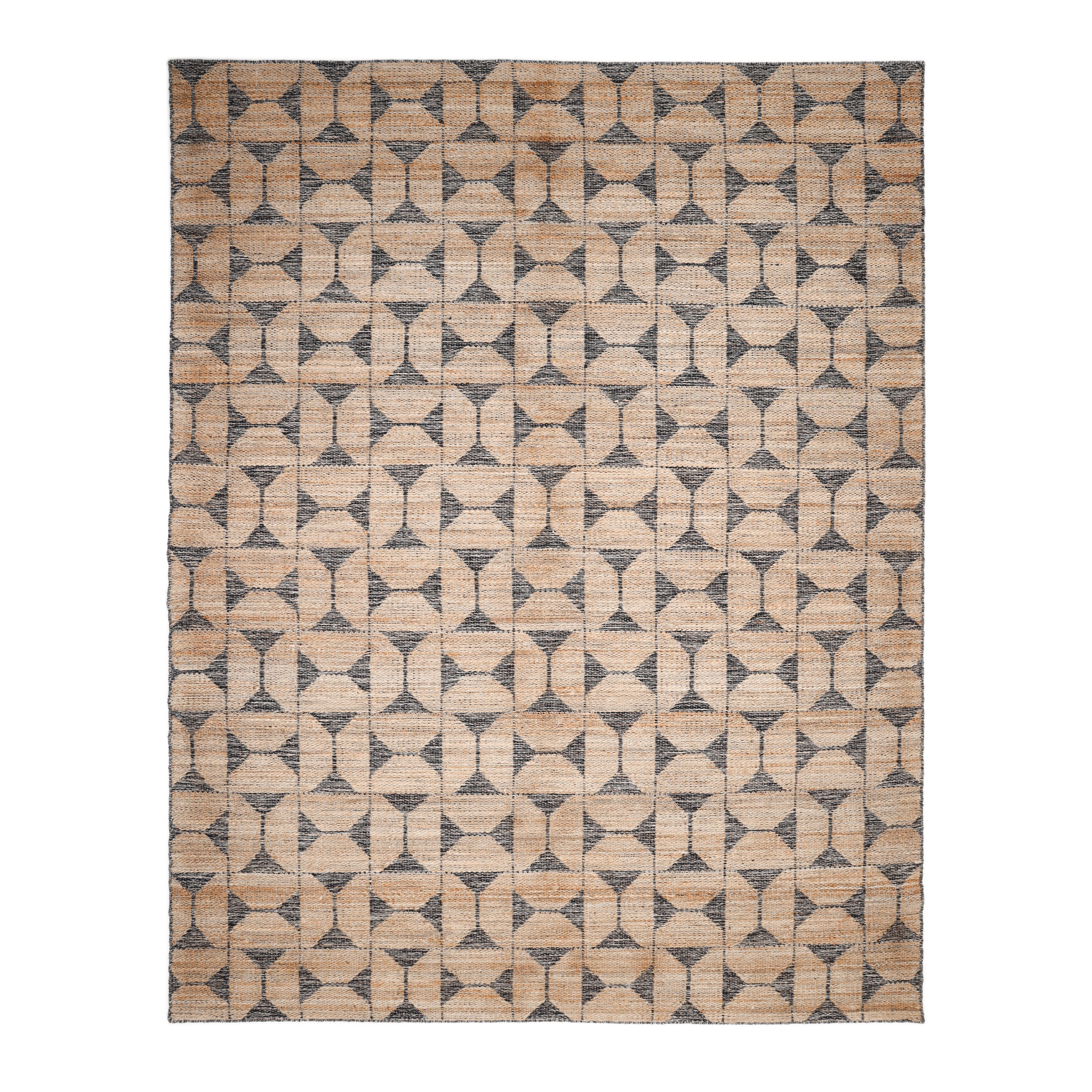 Elle Handmade Contemporary Geometric Brown Runner