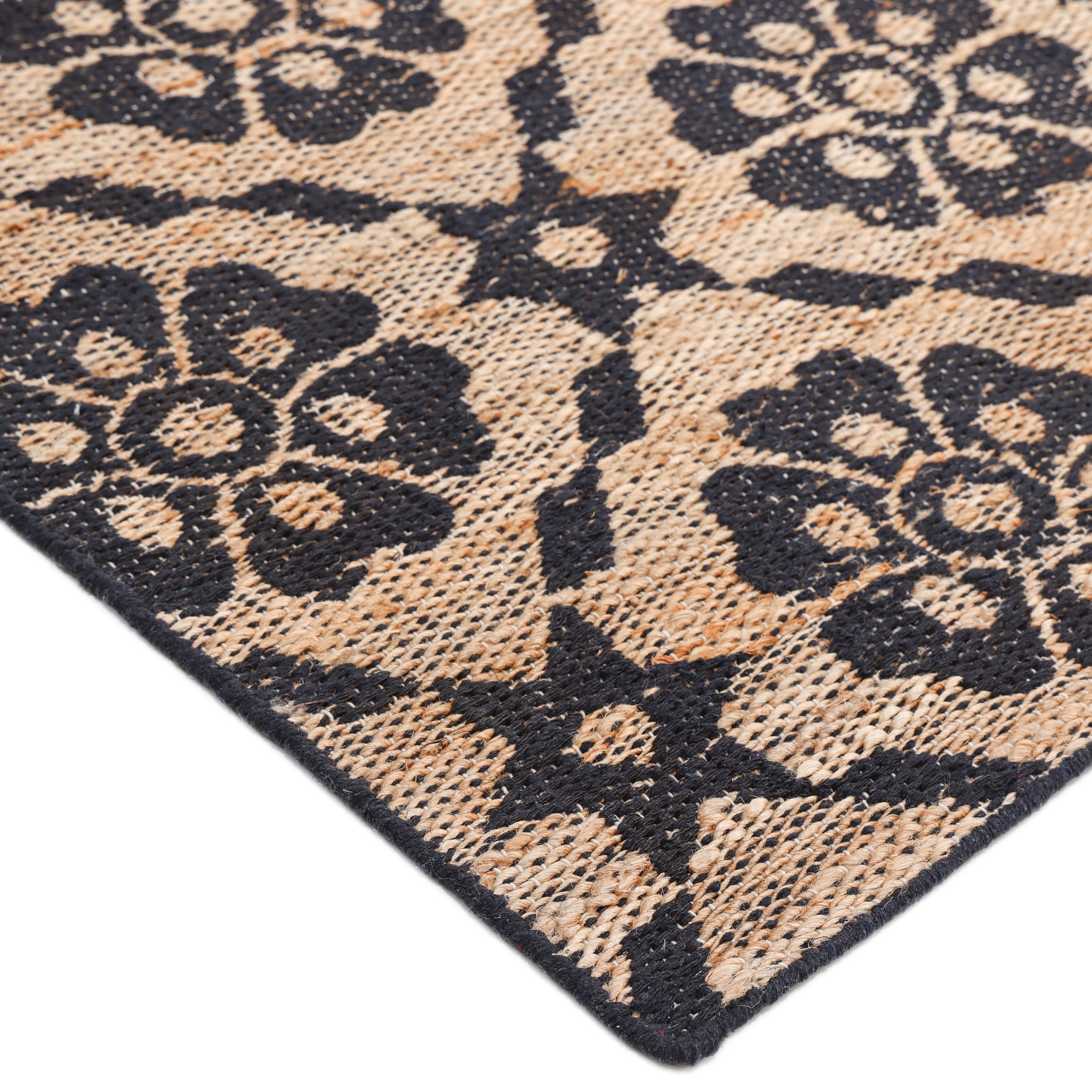 Edith Handmade Contemporary Floral Brown Runner