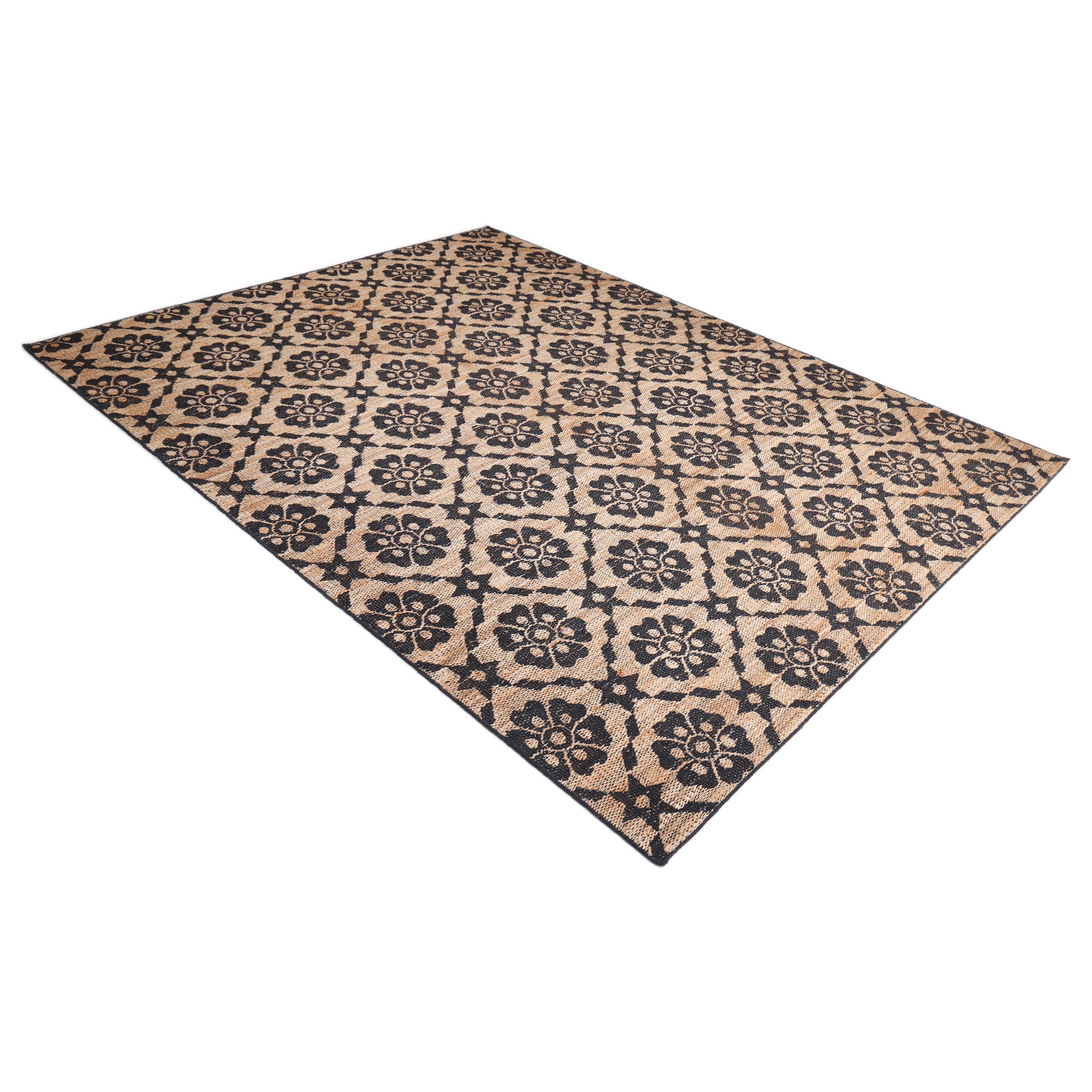 Edith Handmade Contemporary Floral Brown Runner