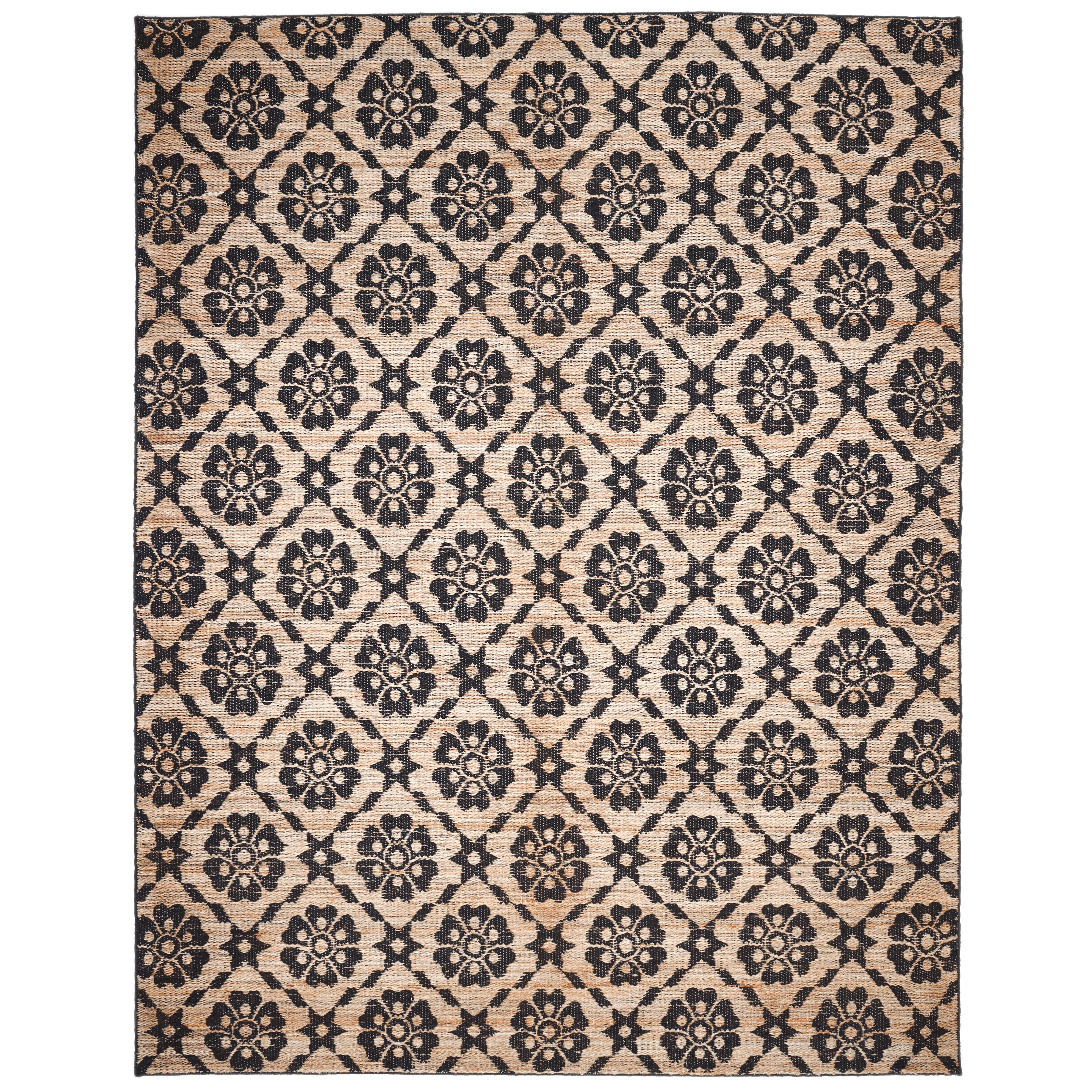 Edith Handmade Contemporary Floral Brown Area Rug