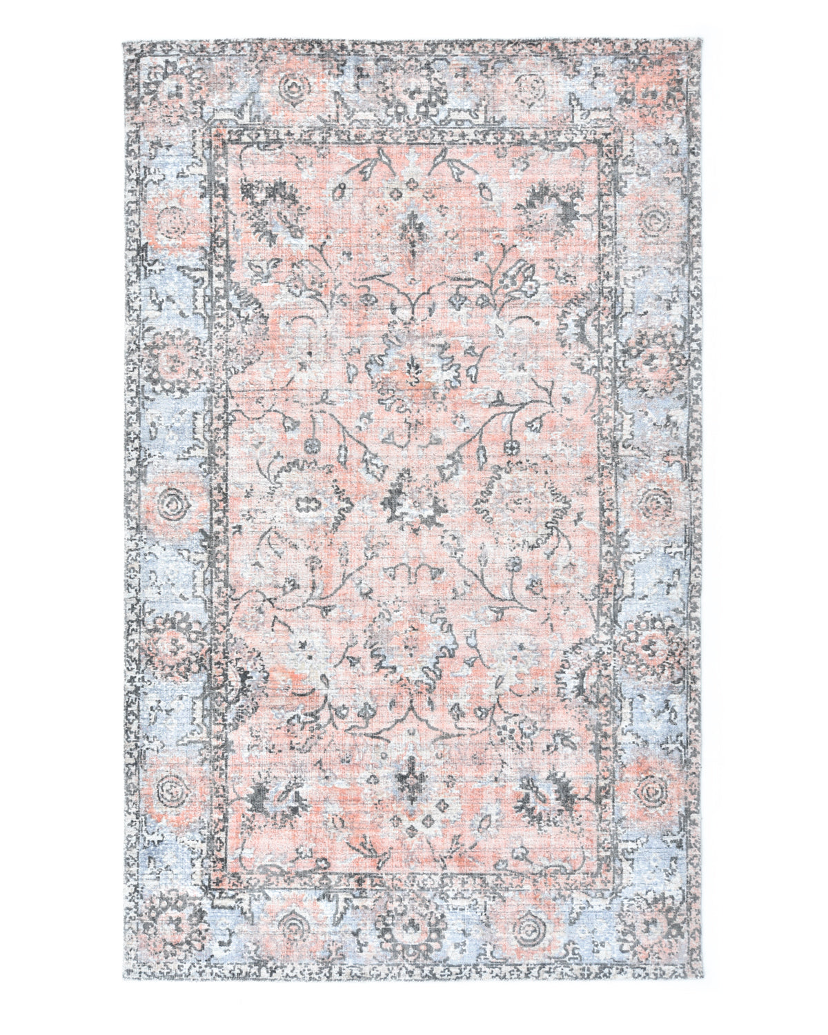 Ithica Handmade Contemporary Floral Red Area Rug