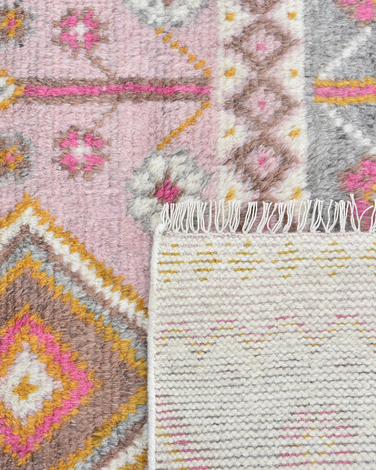 Hudson Handmade Contemporary Floral Pink Area Rug