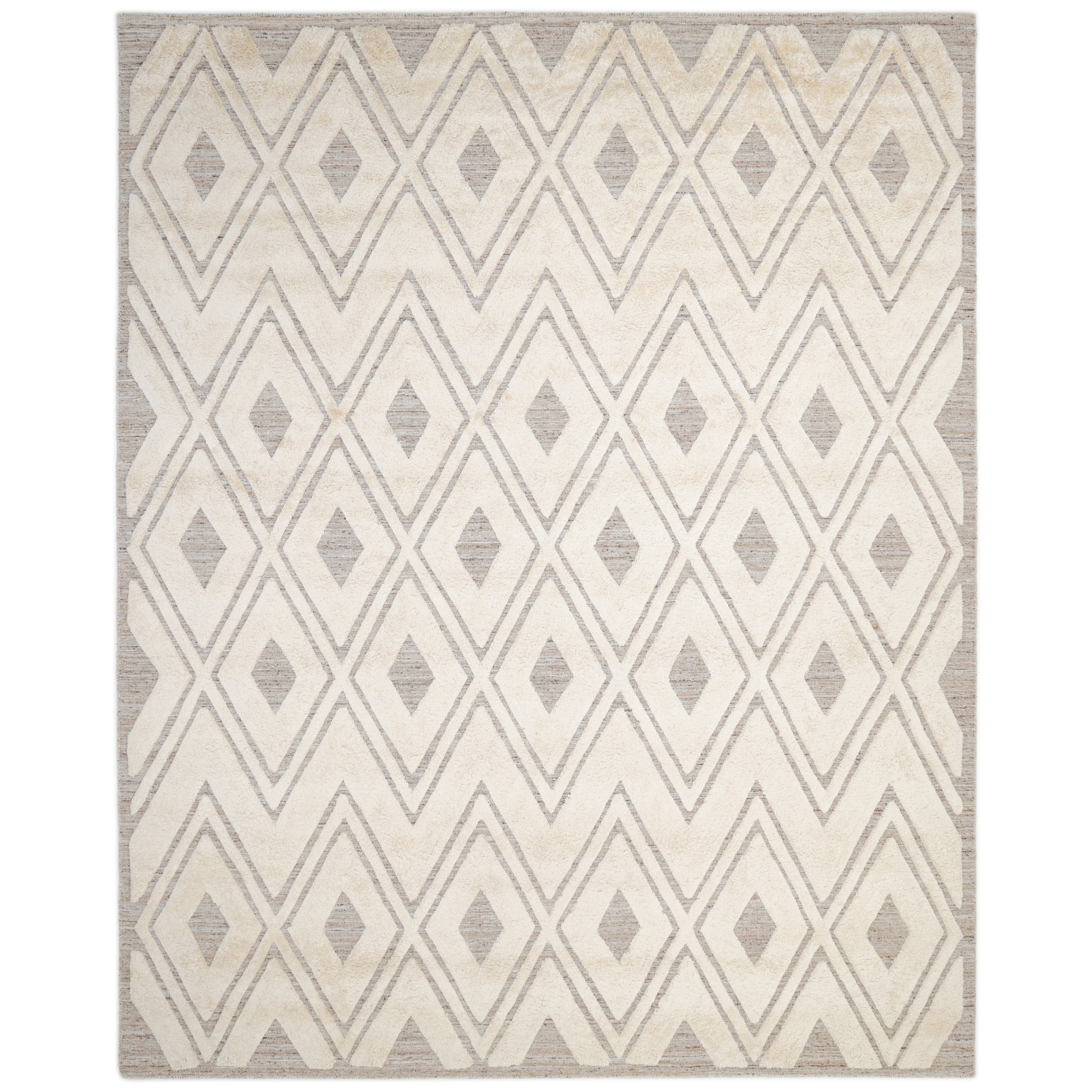 Fulton Handmade Bohemian Geometric Beige Area Rug