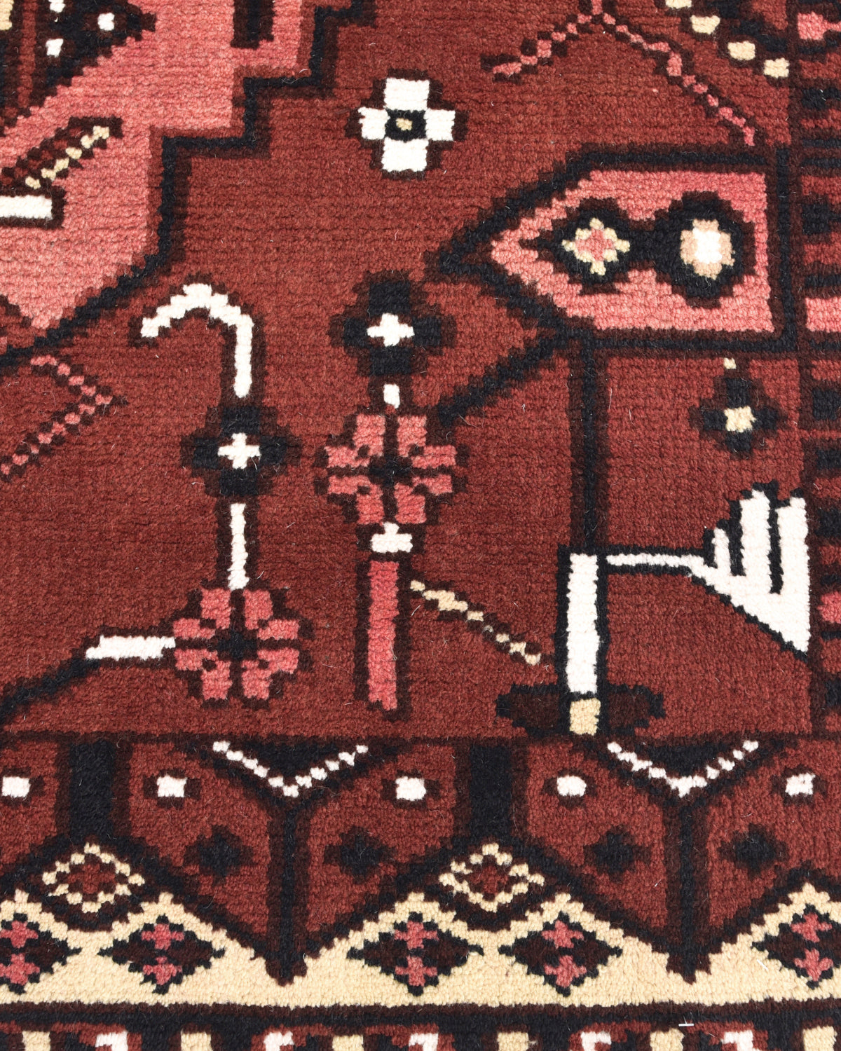 Sahara Handmade Bohemian Southwestern Red Area Rug