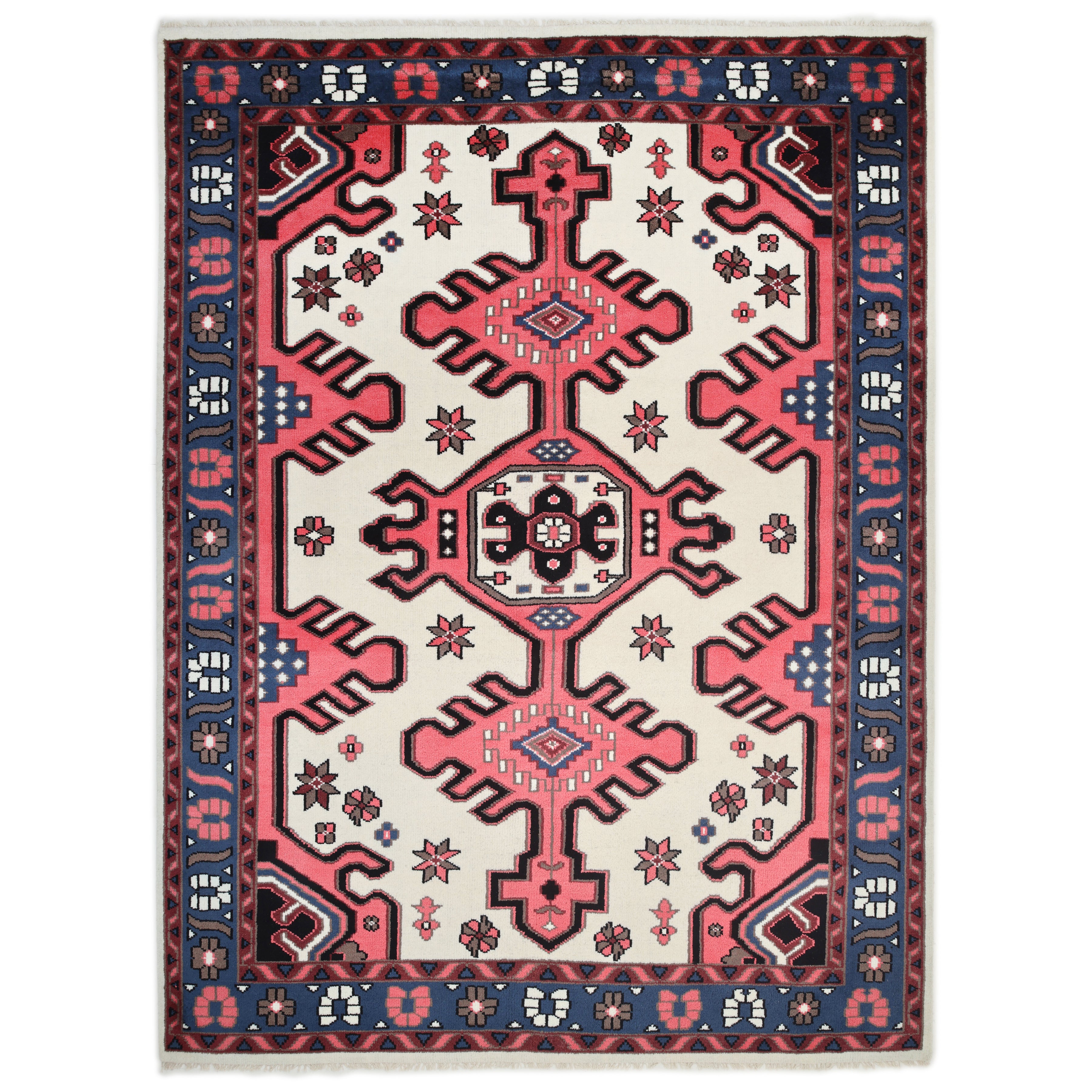 Gobi Handmade Bohemian Southwestern Ivory Area Rug