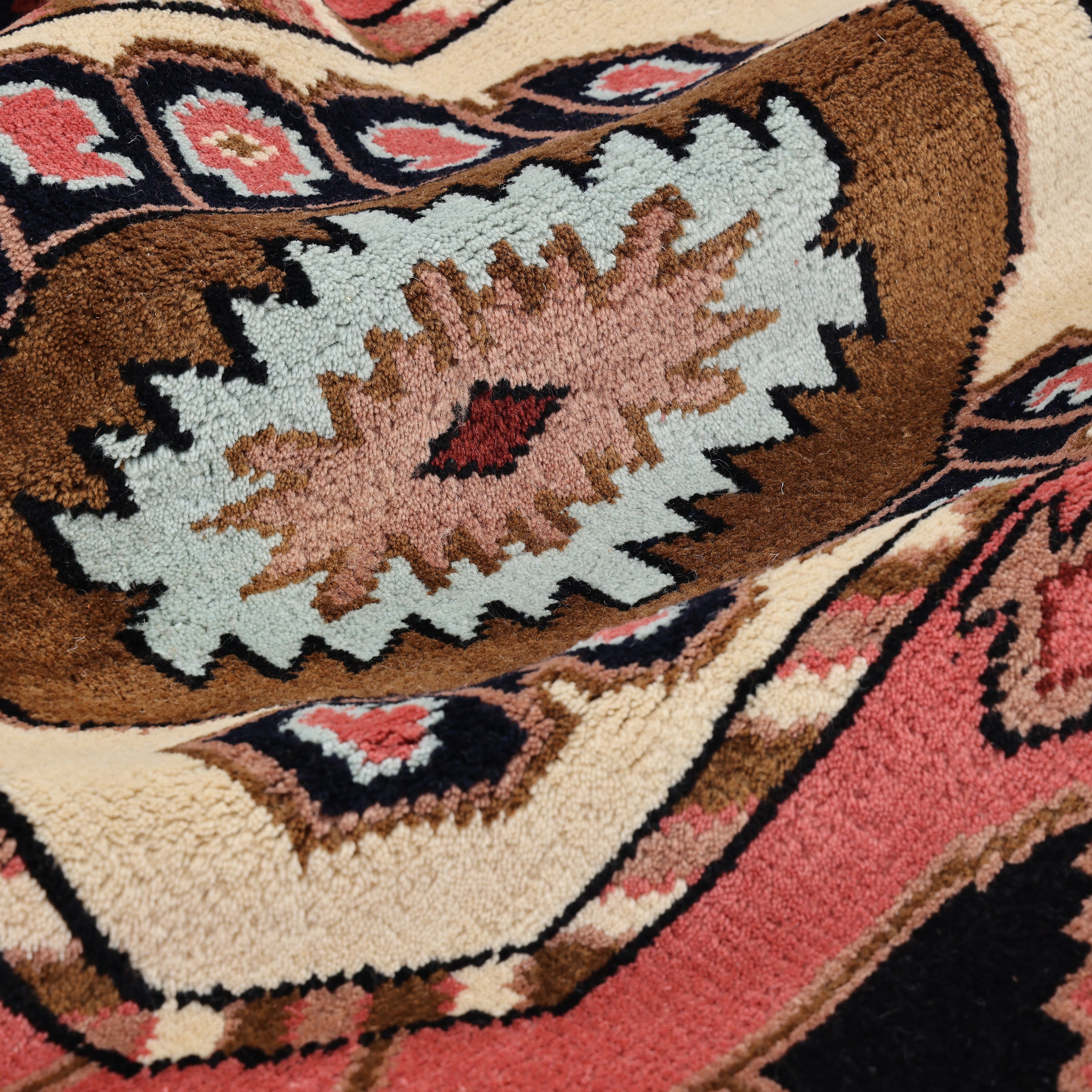 Mojave Handmade Bohemian Southwestern Black Area Rug