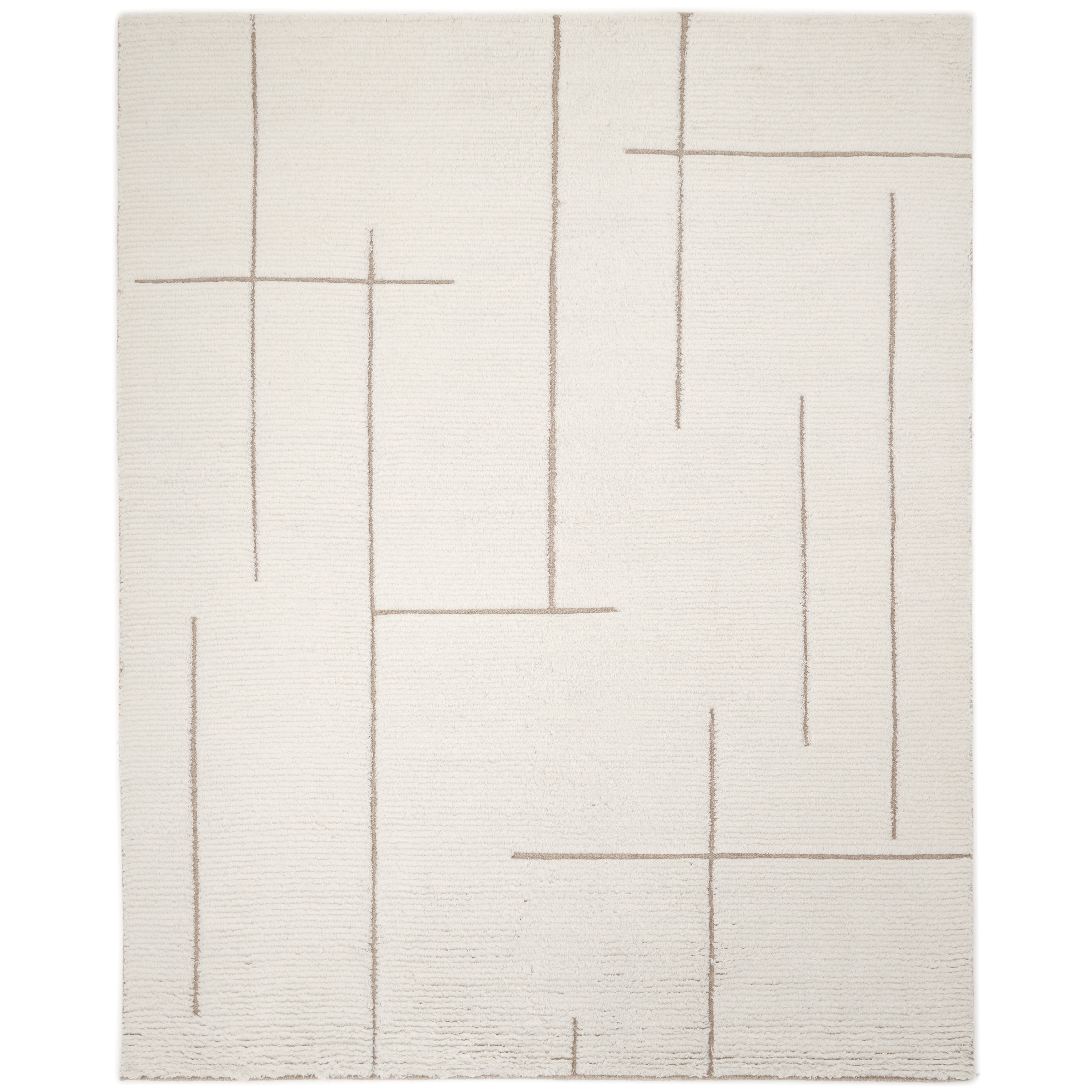 Norwich Handmade Contemporary Solid Ivory Area Rug