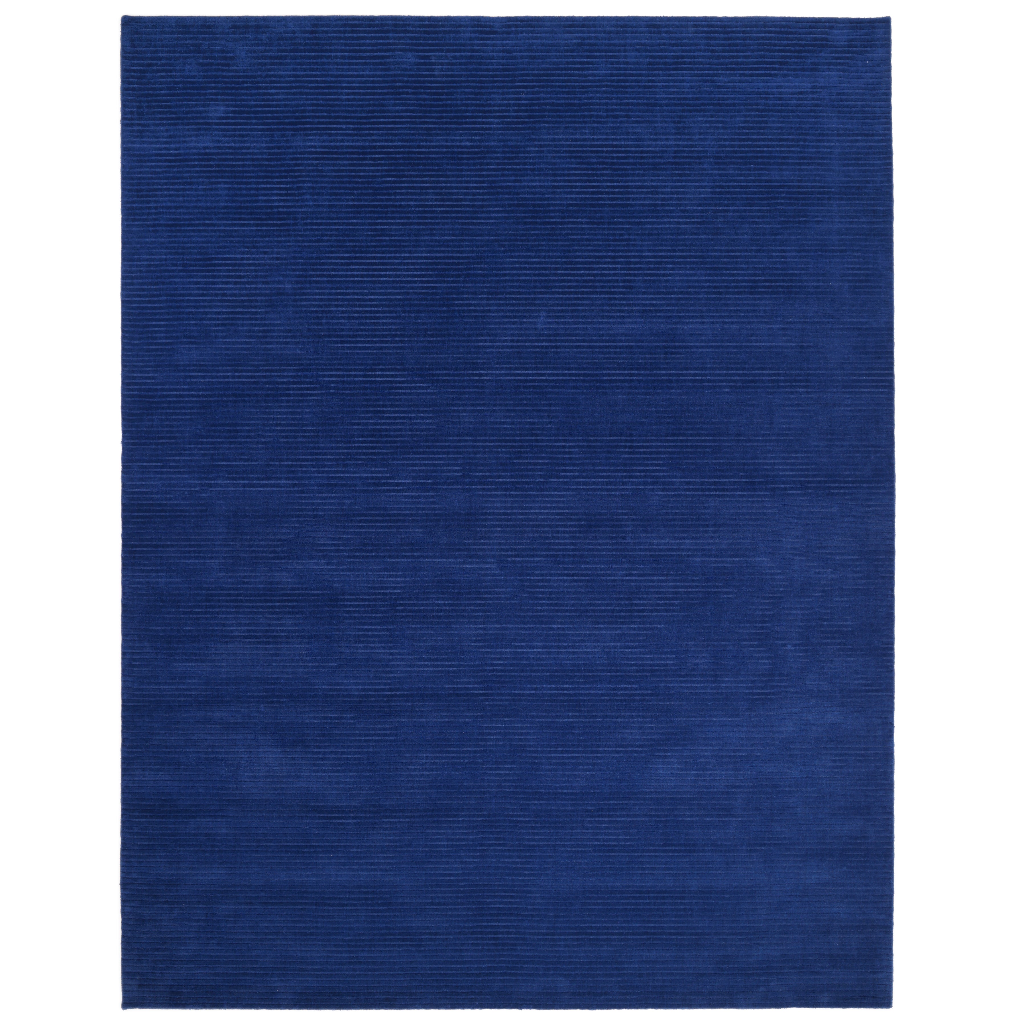 Cairo Handmade Contemporary Solid Blue Area Rug