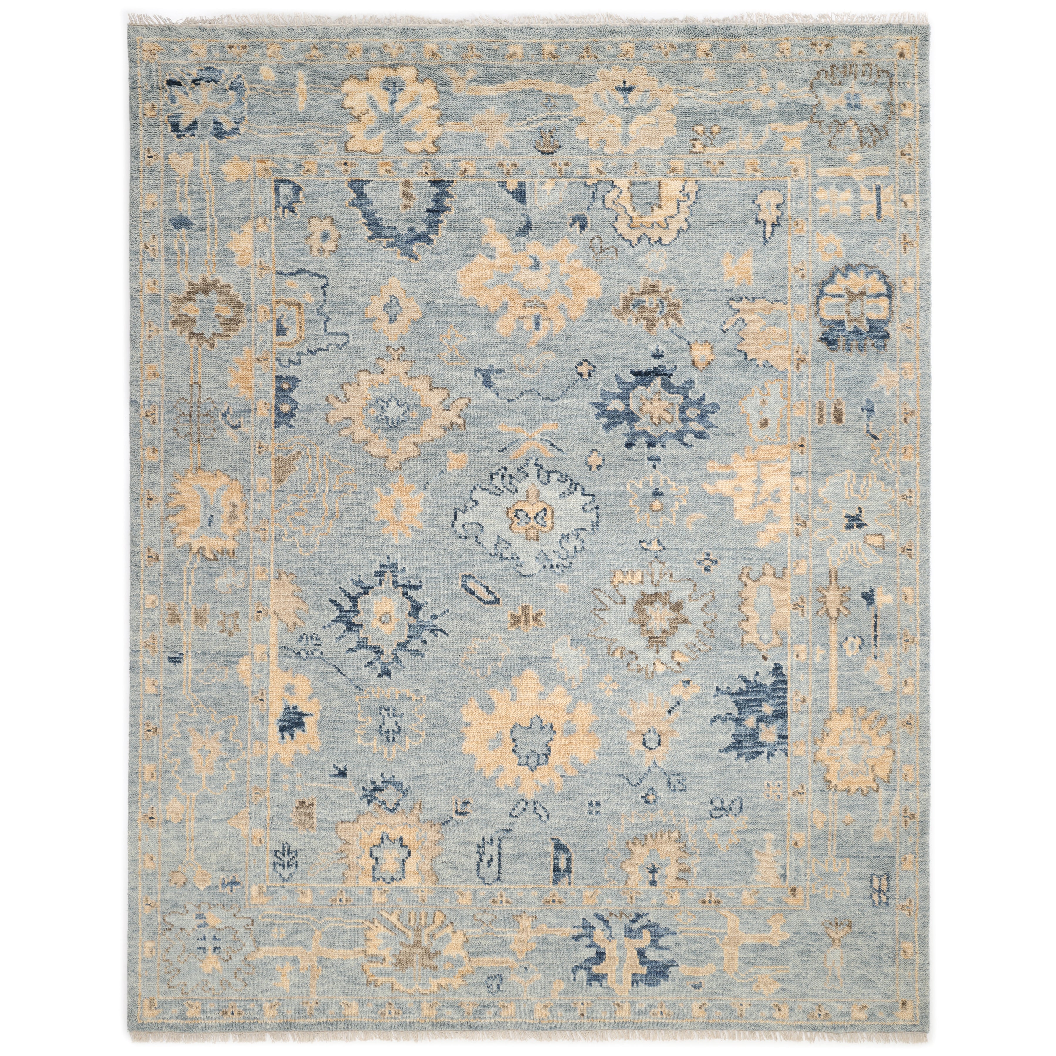 Lagos Handmade Contemporary Solid Light Gray Area Rug