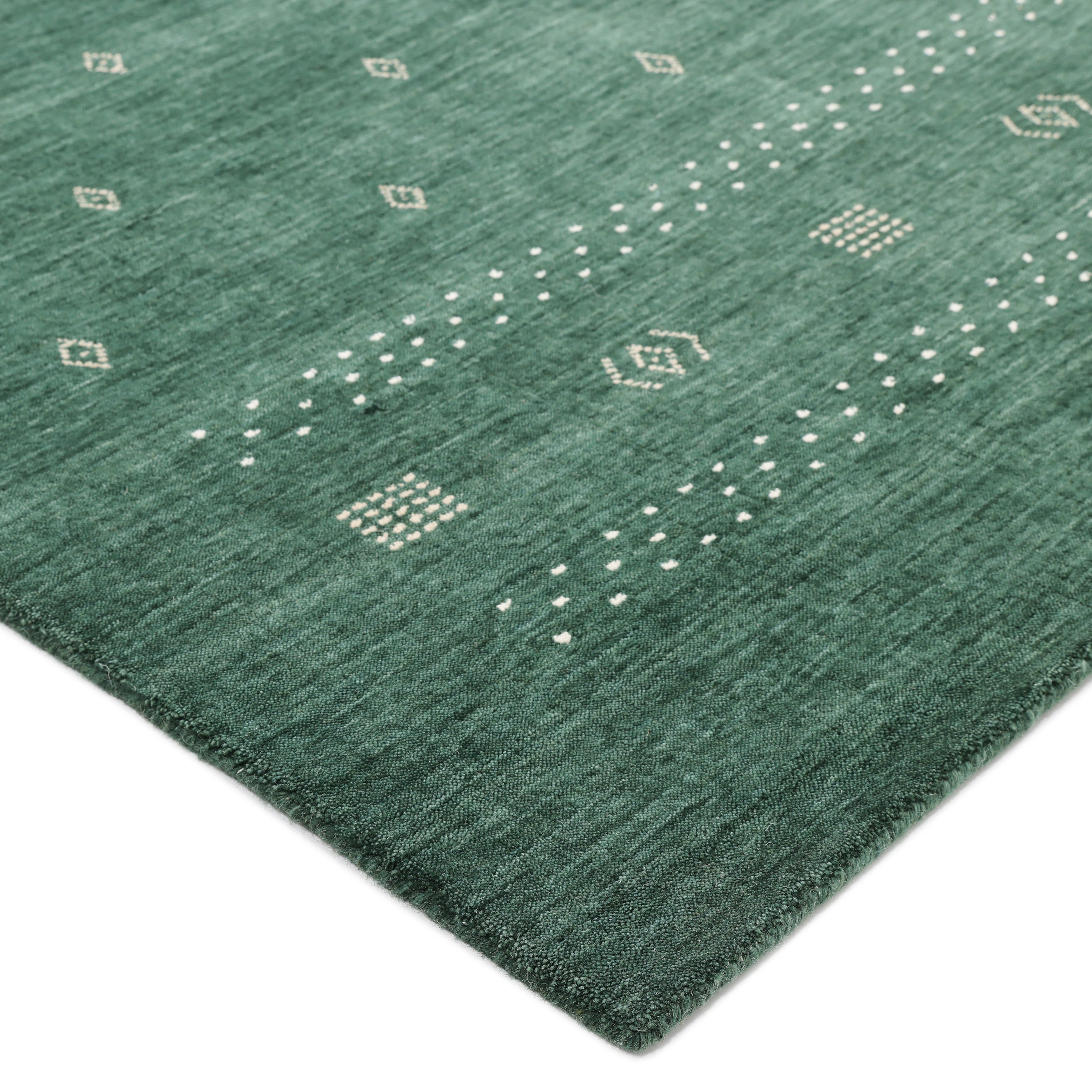 Simi Handmade Bohemian Tribal Green Area Rug