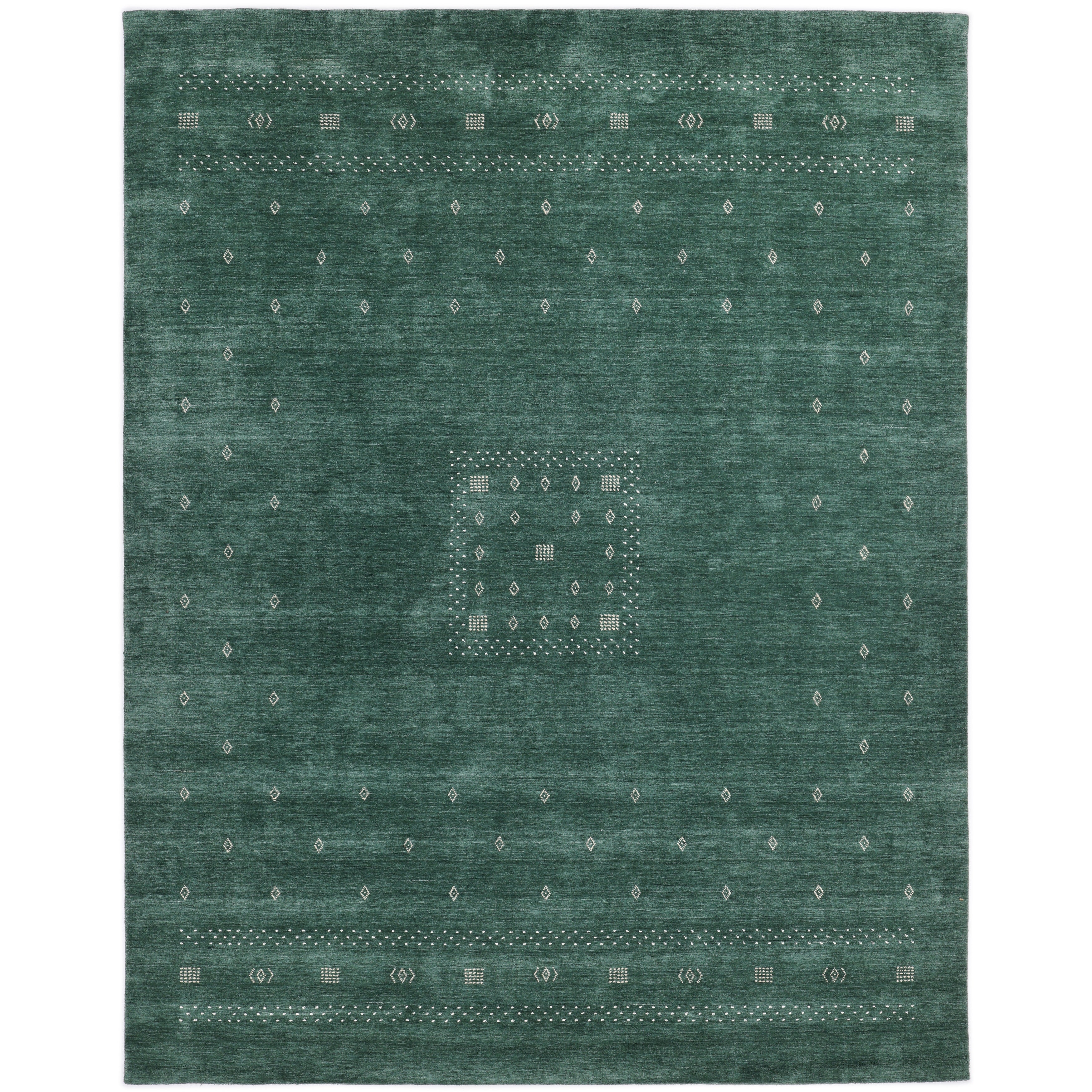 Simi Handmade Bohemian Tribal Green Area Rug