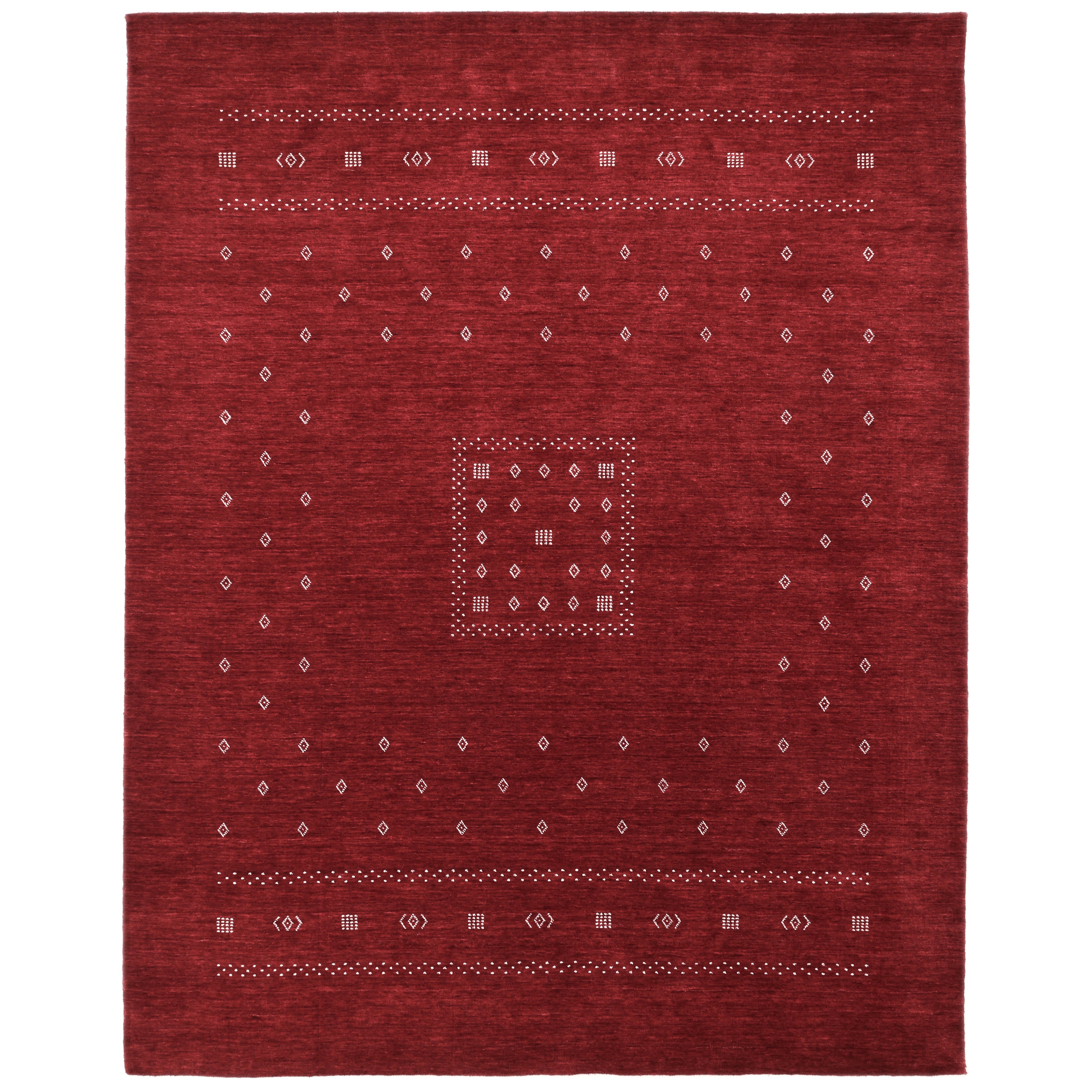 Simi Handmade Bohemian Tribal Red Area Rug