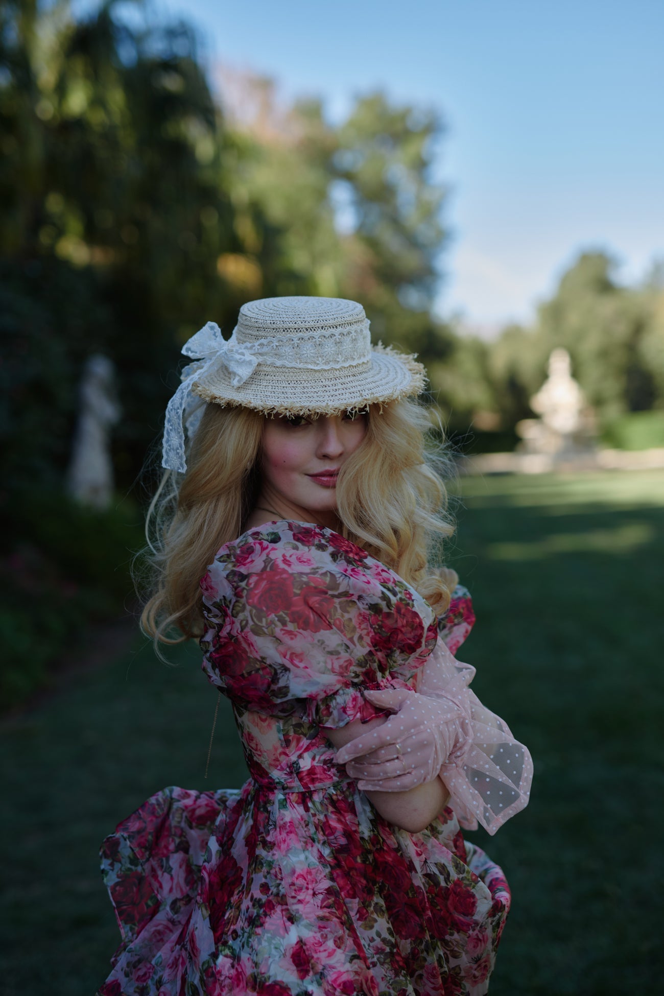 Roses Are Red Sheer Delight Ruffle Gown