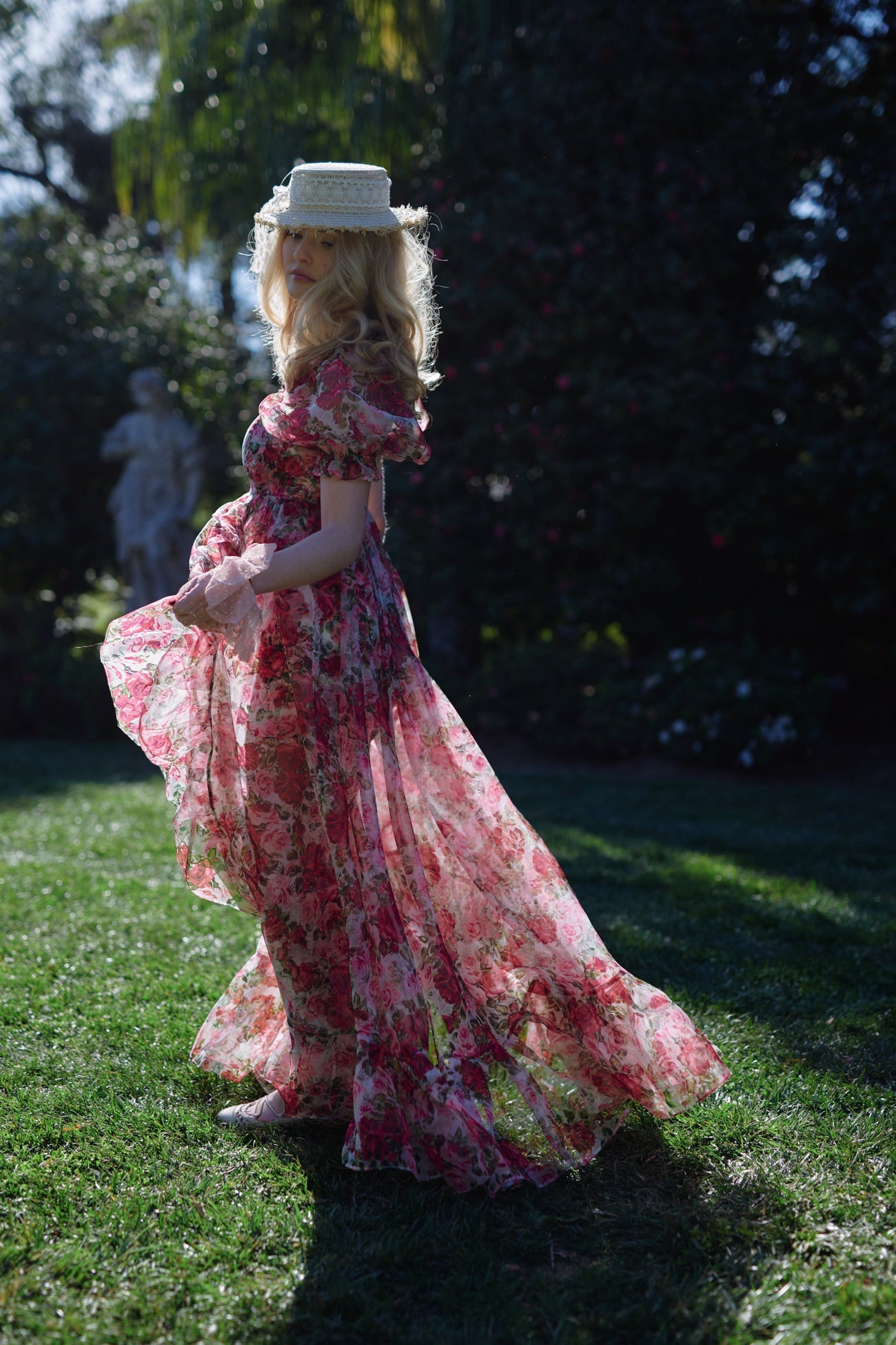 Roses Are Red Sheer Delight Ruffle Gown