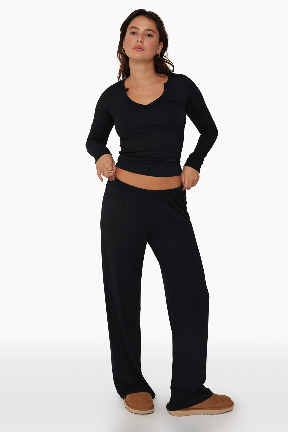 SET, CLASSIC SLEEP PANTS IN ONYX