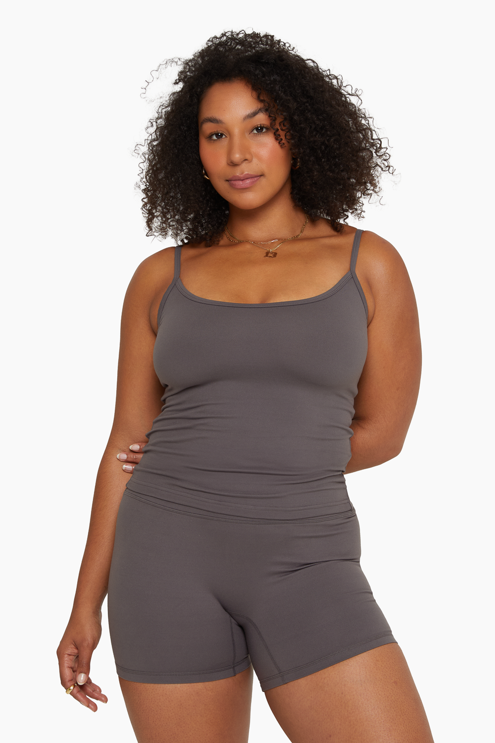 SET, FORMCLOUD, LONGLINE CAMI IN GRAPHITE