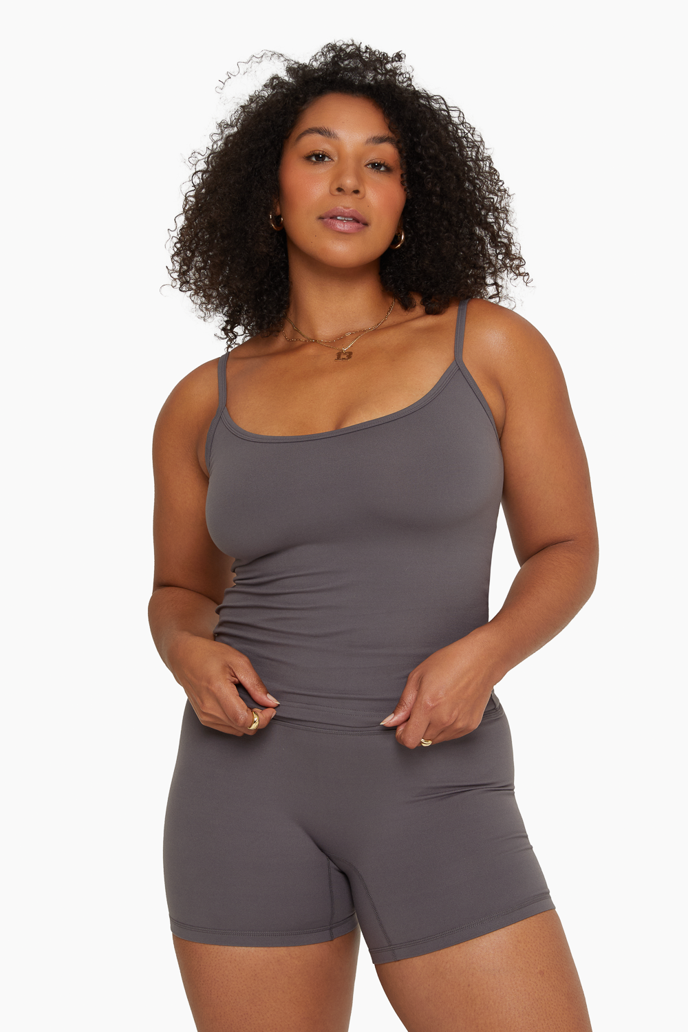 SET, FORMCLOUD, LONGLINE CAMI IN GRAPHITE